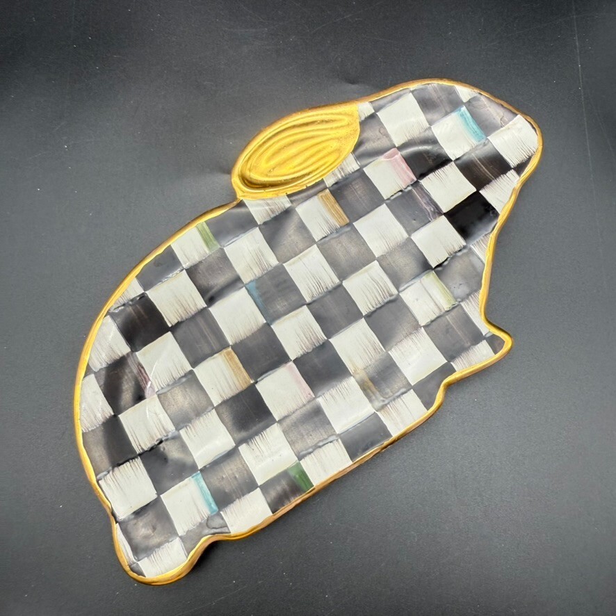MacKenzie-Childs Courtly Check Bunny Dish – Handcrafted Ceramic – Made in USA 03