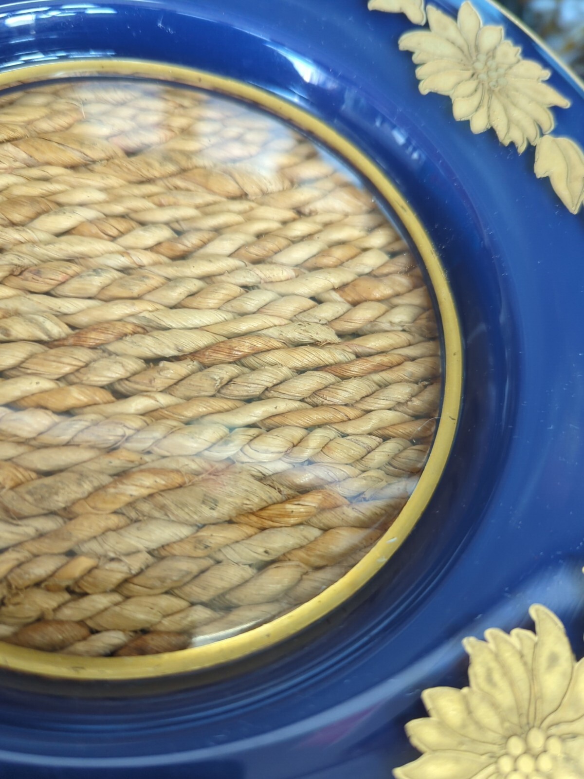 Antique Bohemian Gold Gilt Enameled Colbalt Cased Glass Plates Set 5 Hand Paint