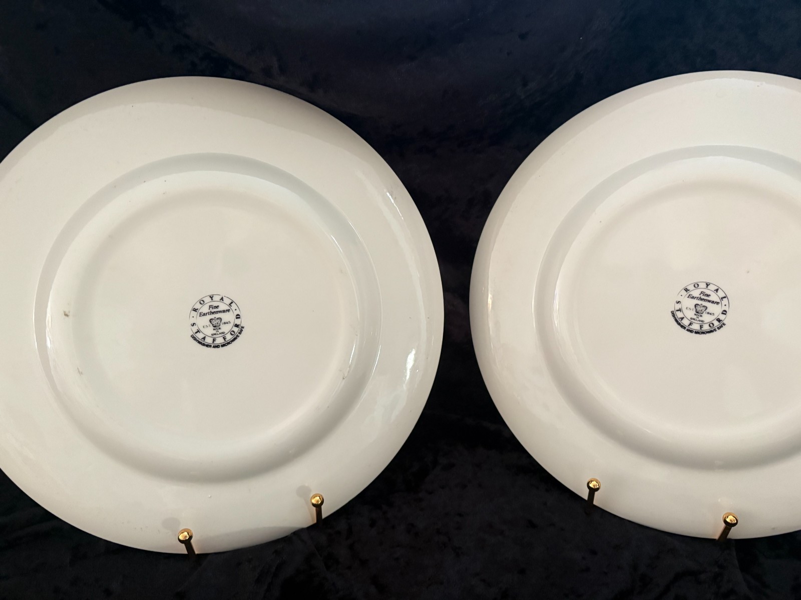 Royal Stafford Fine earthenware Black & White Dinner plate Blacksmith’s Forge