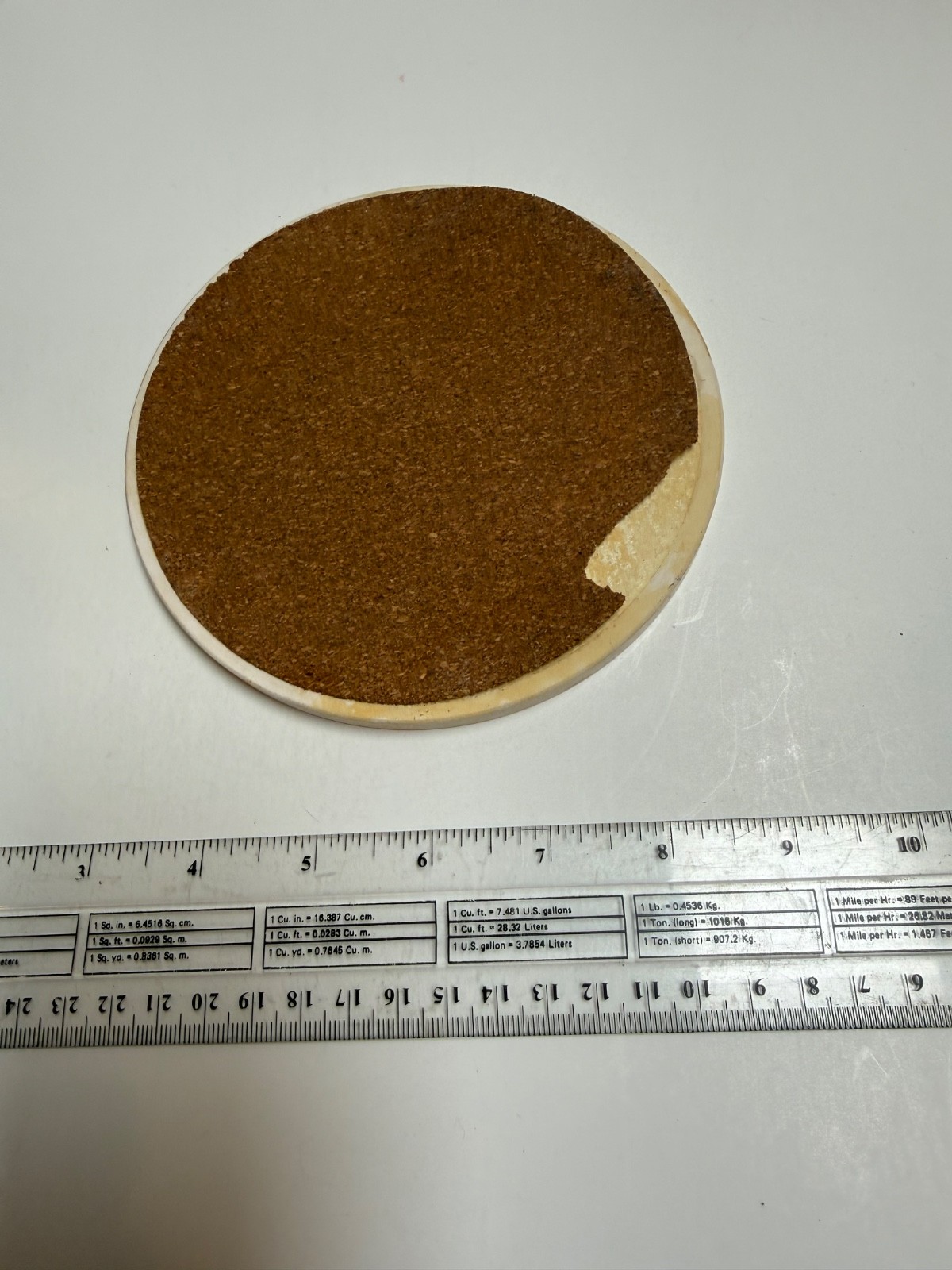 Rare Vintage Pfaltzgraff Folk Art Trivet Round Hot Plate with cork bottom