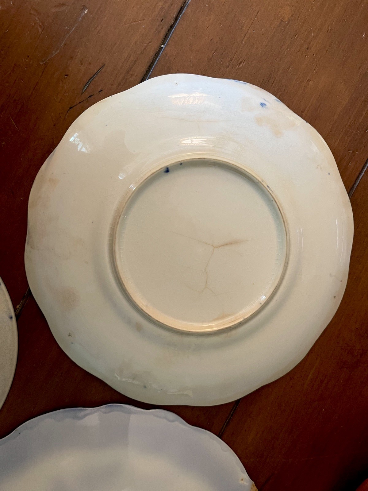 🌟Mismatched Antique Flow Blue China Plates Wall Decor Mixed Sizes Lot -3 ..READ