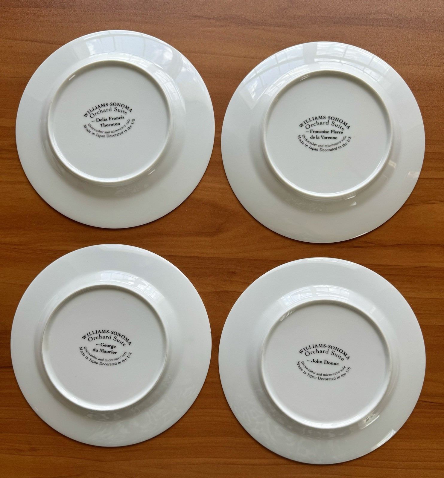 Williams Sonoma Plates 8” Appetizer Fruit Orchard Suite w/ Poetry