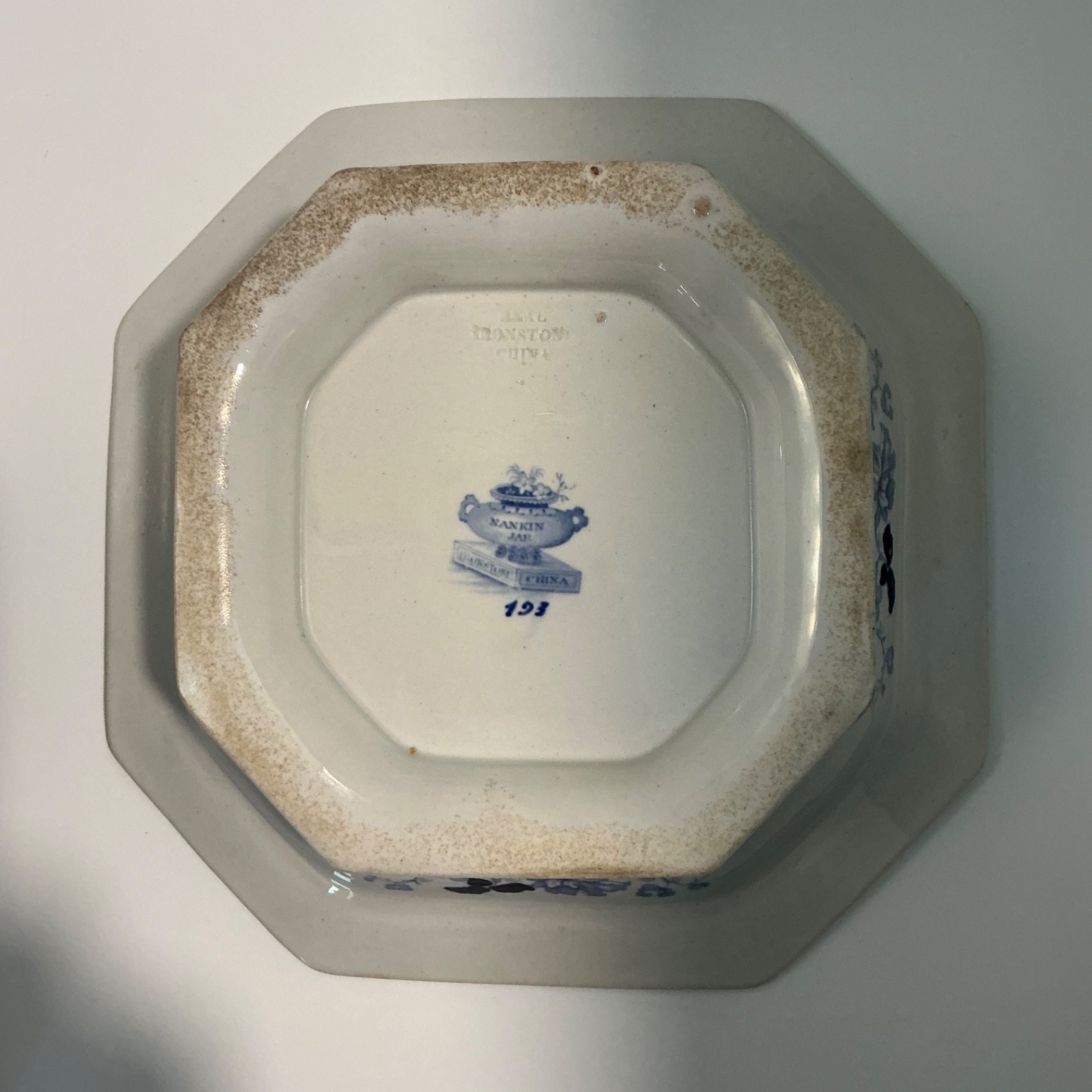 Lovely Antique – Nankin Jar Ironstone Veg. Bowl – Staffordshire, England – 9.5″
