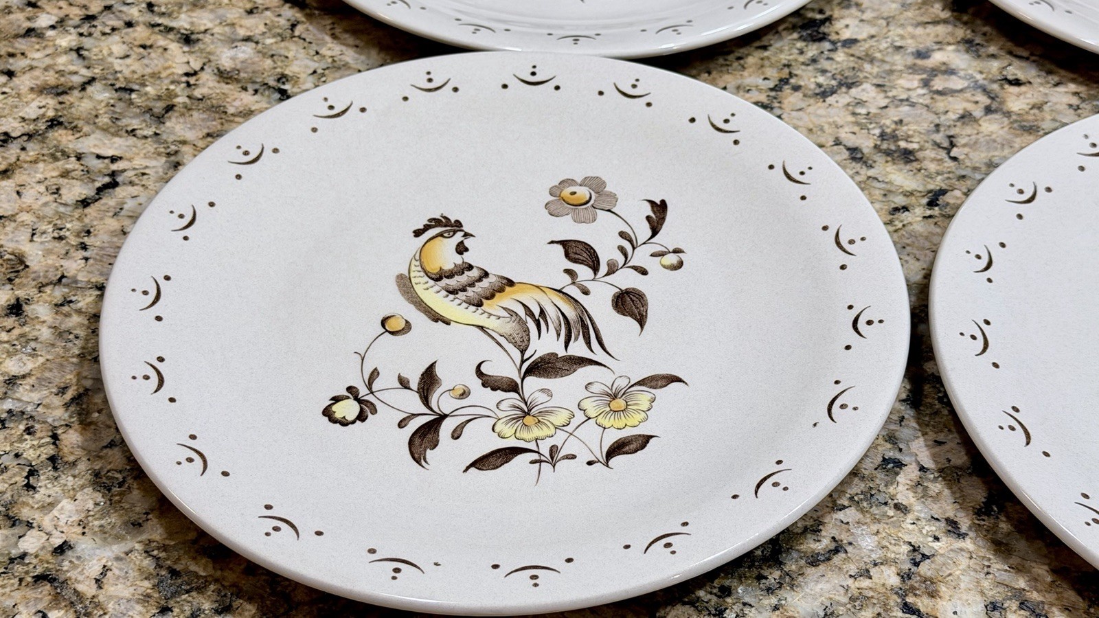 Vintage Johnson Bros Sun Up 15pc Dinner Set Staffordshire Old Granite England EC