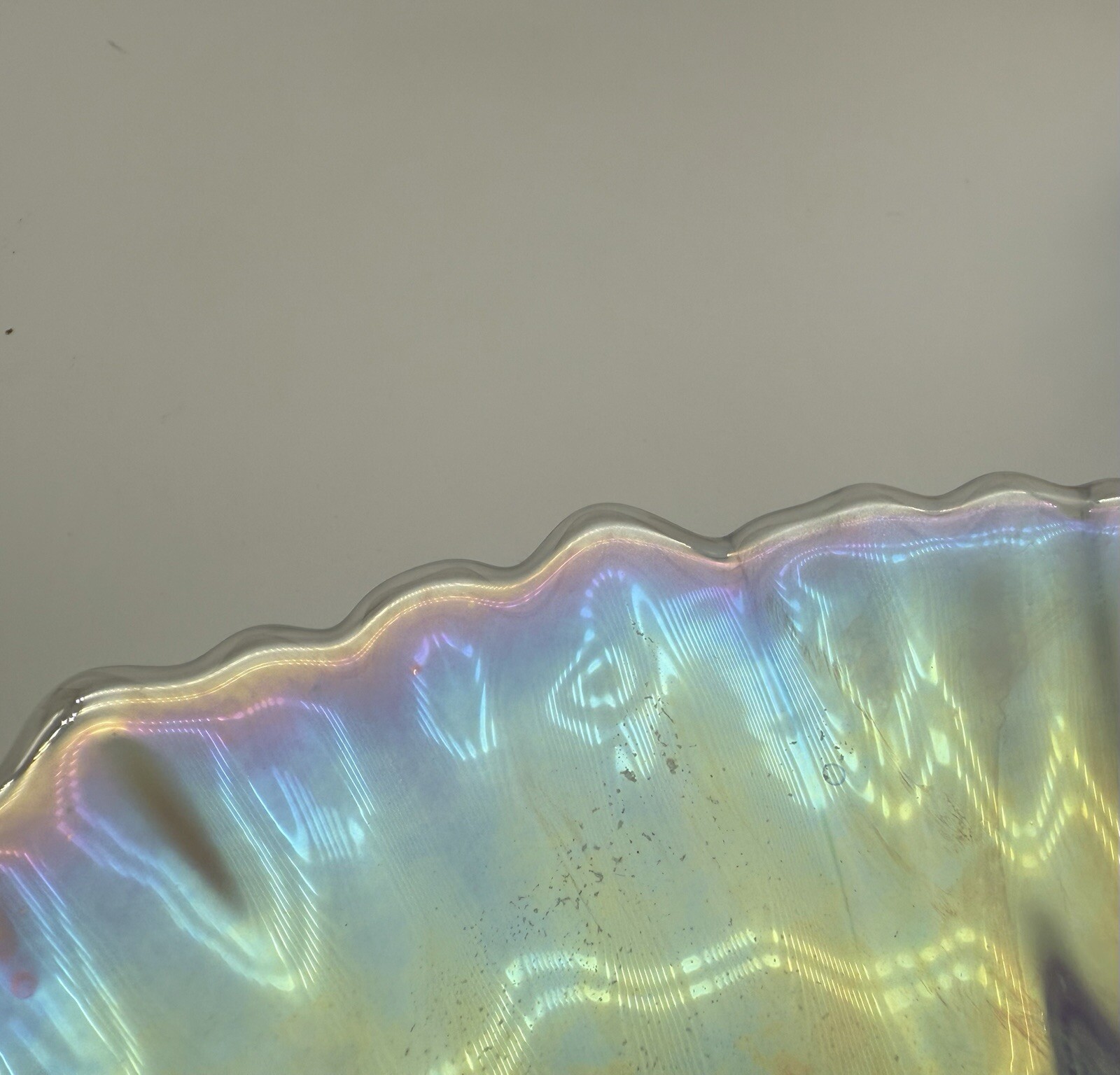 Gorgeous Multicolor Alabaster Swirl Opal Iridescent 8” Salad Plate Set (13)