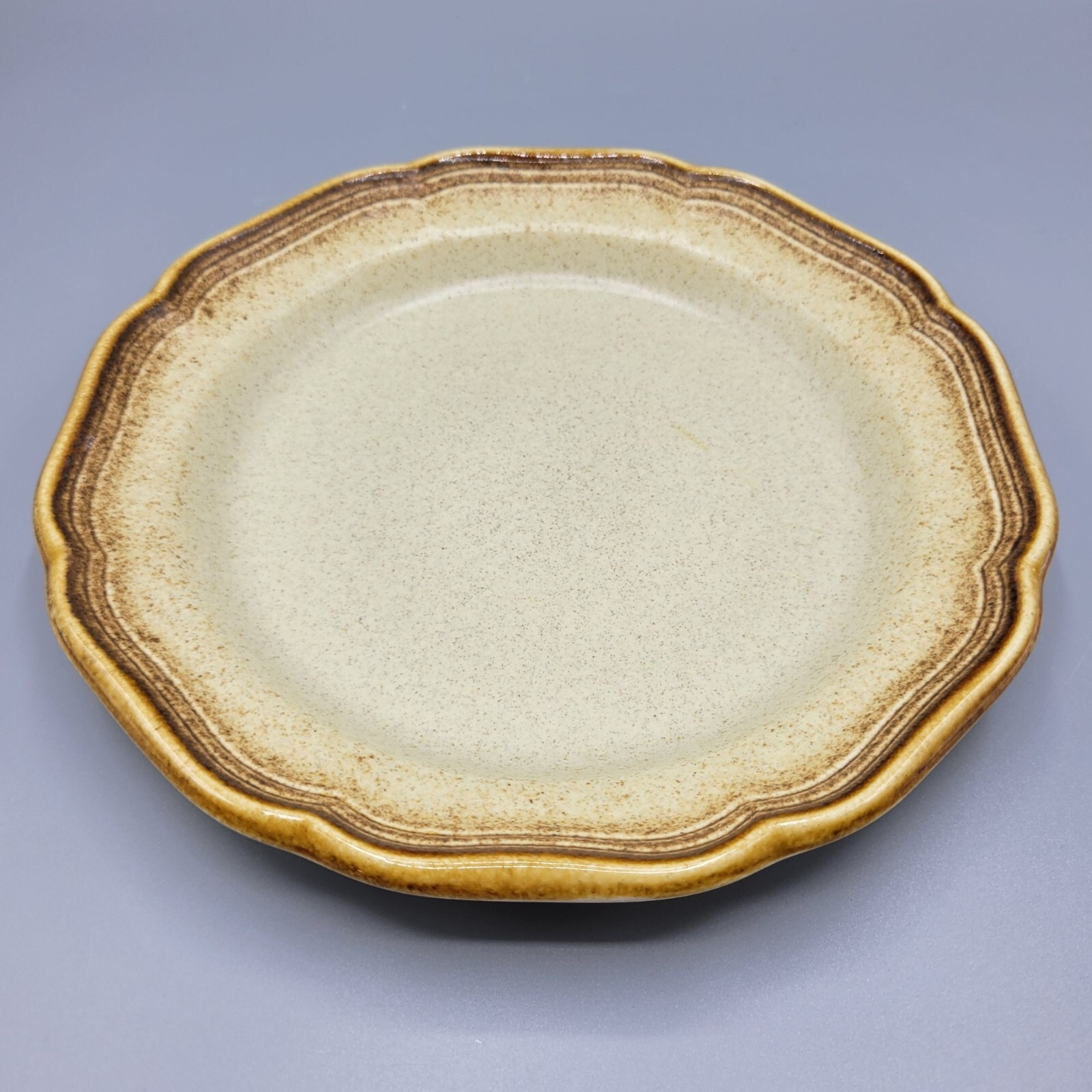 Vintage Mikasa Whole Wheat E8000 8″ Salad Plate Set Of 2 Stoneware Made In Japan