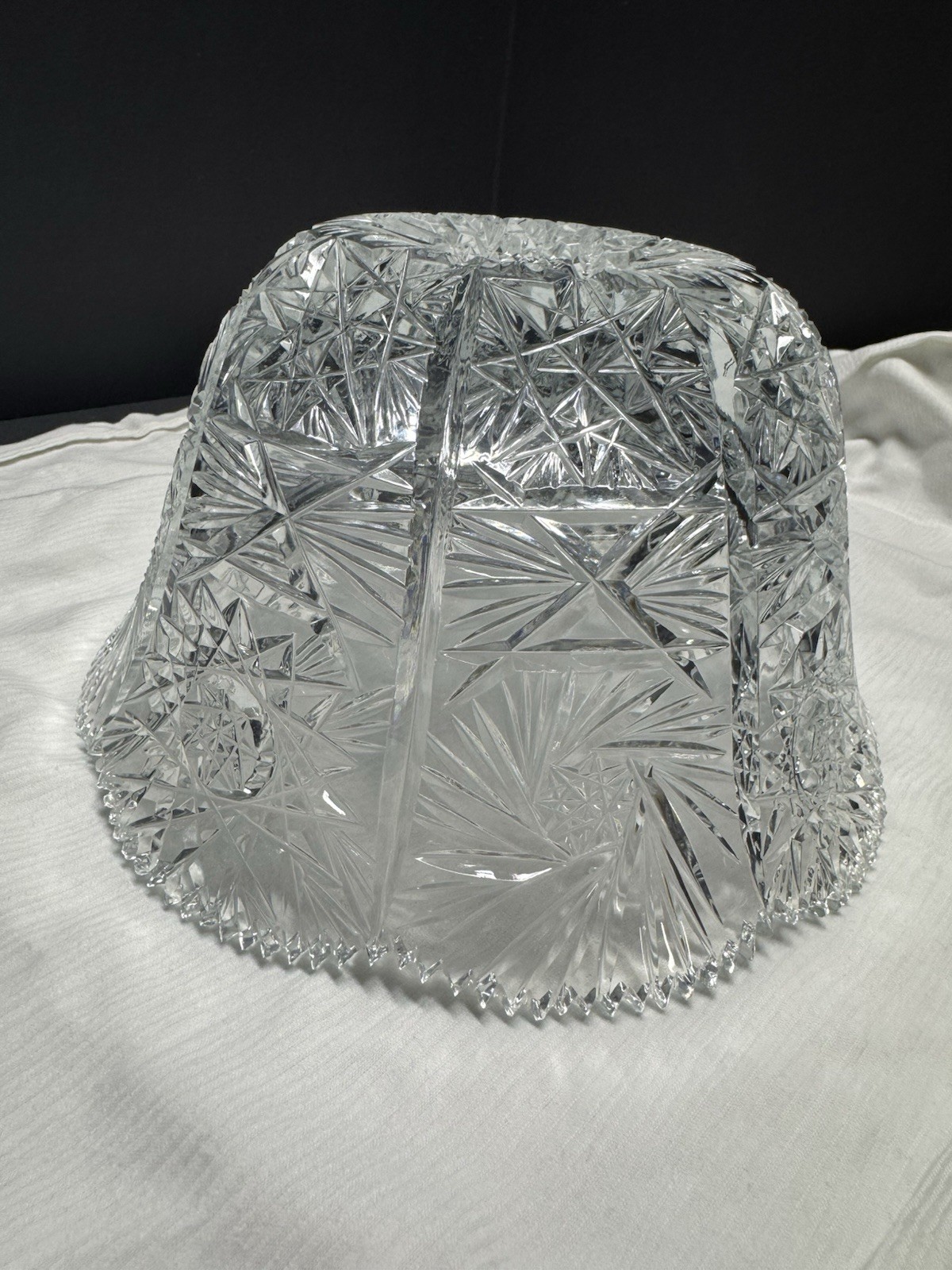 American Brilliant Period ABP Crystal Glass Cut Bowl 9”
