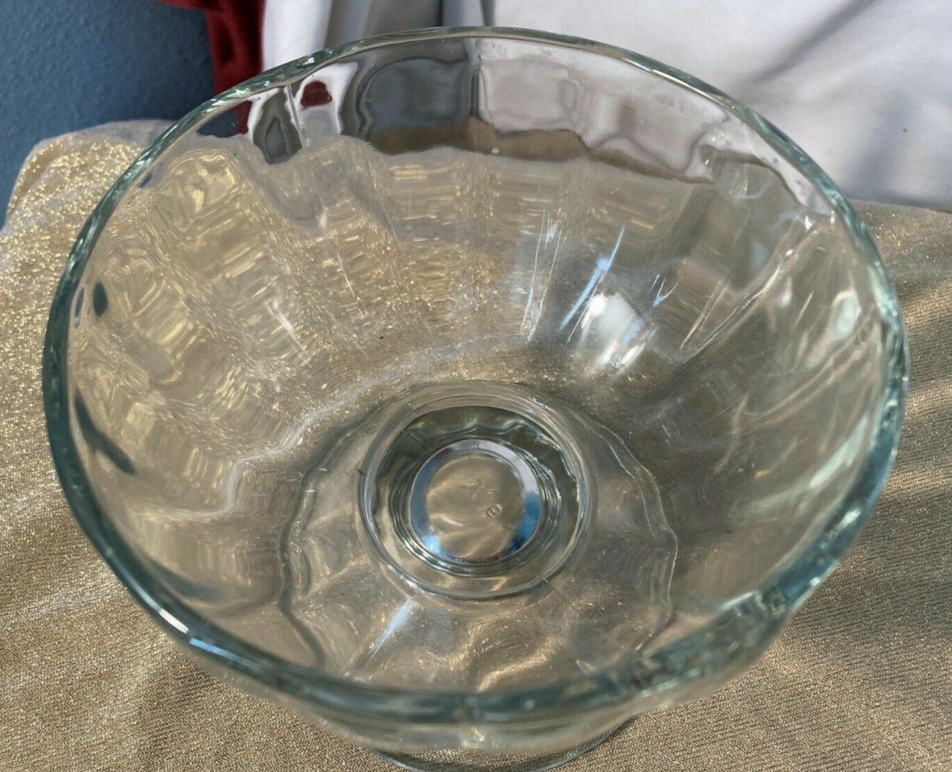VTG LIBBY CLEAR GLASS COMPOTE PEDESTAL BOWL/CANDY DISH/MINI VASE-4.25″-EX COND