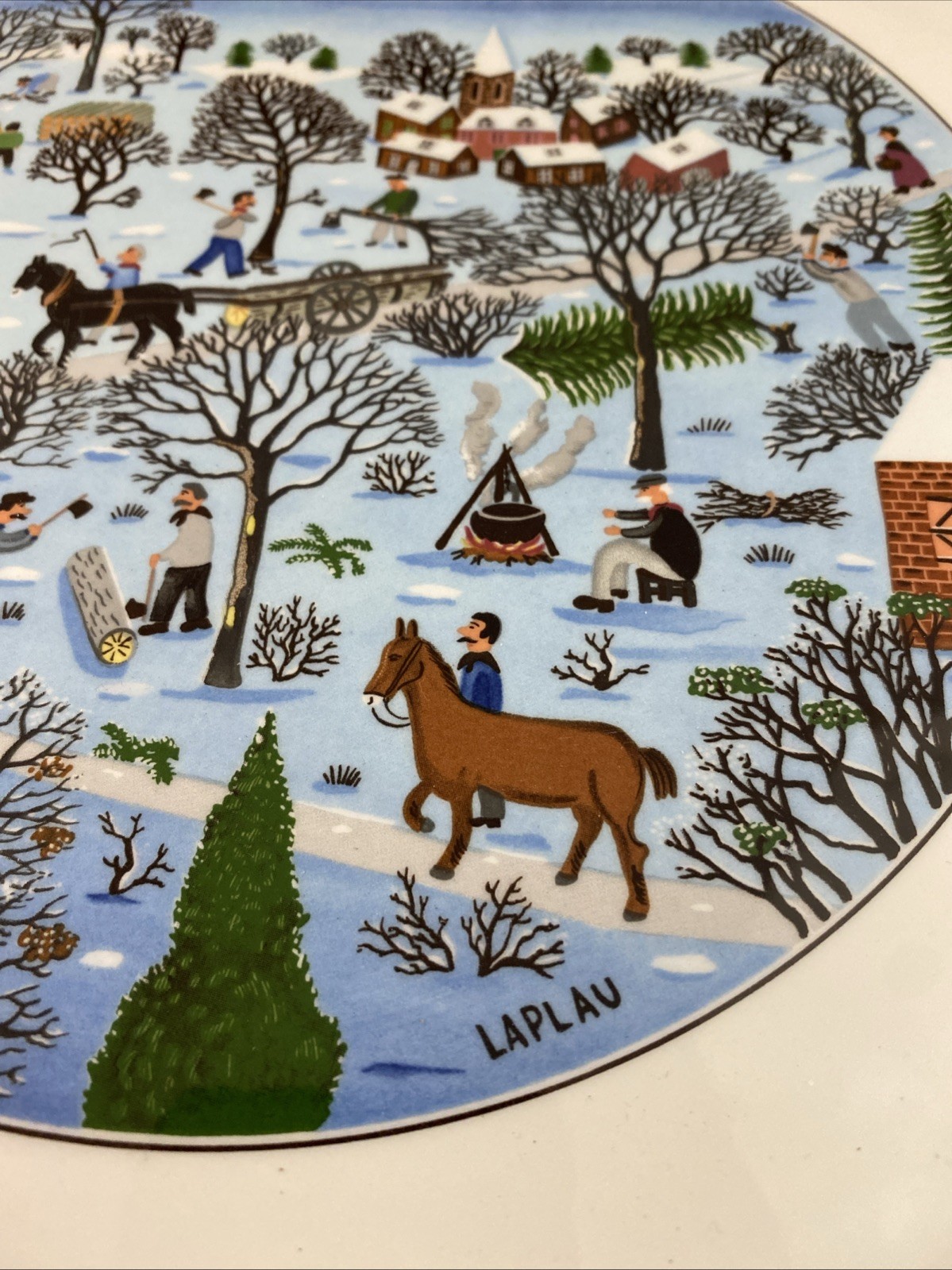 Excellent Villeroy & Boch Naif Christmas Serving Platter 12″ Laplau Round
