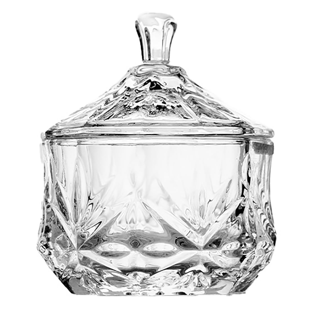 8oz Glass Candy Dish with Lid,Small Decorative Storage Jar for Candy,Cookies,…