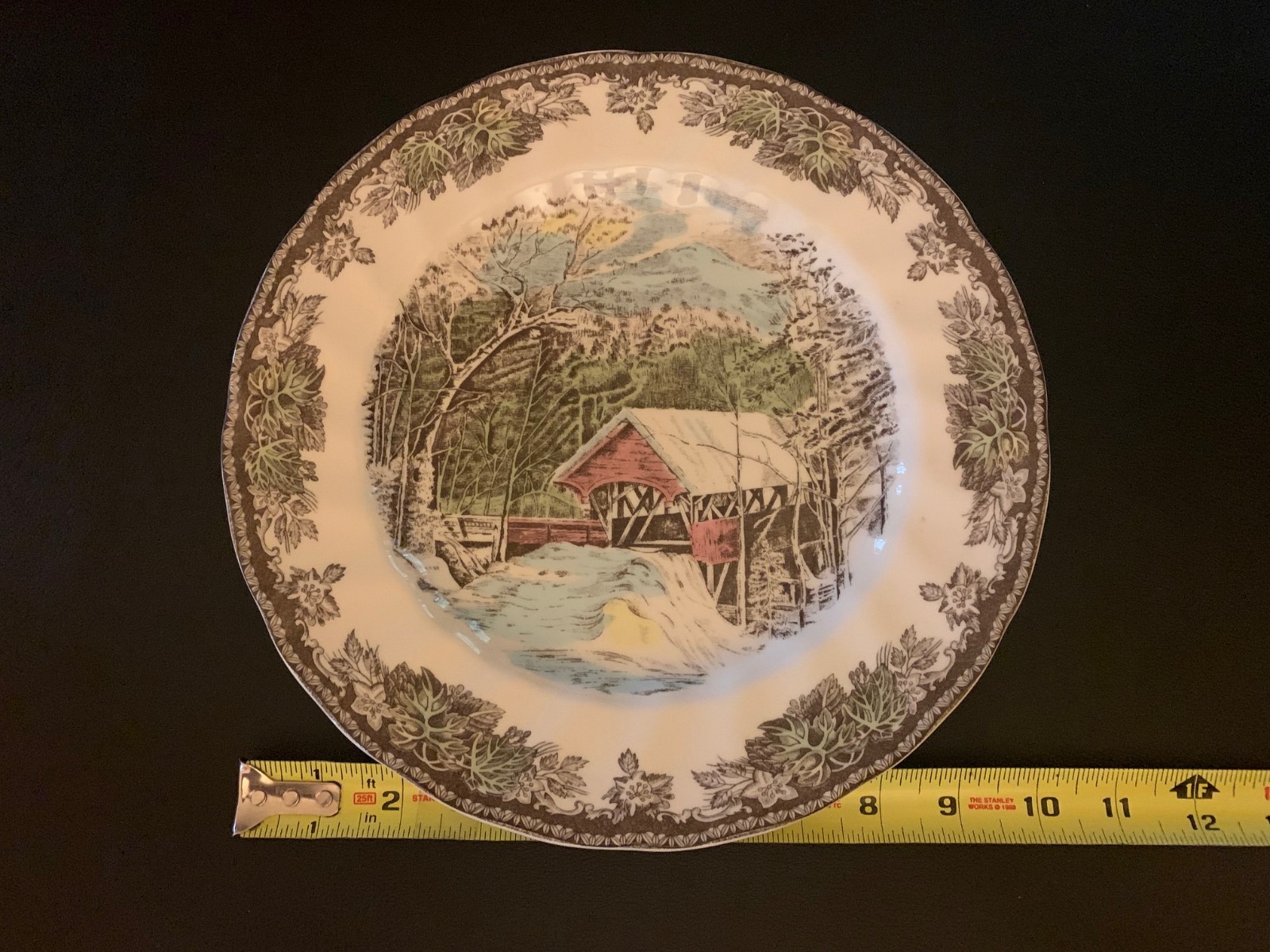 Johnson Brothers Friendly Village The Covered Bridge 10.5” Dinner Plate