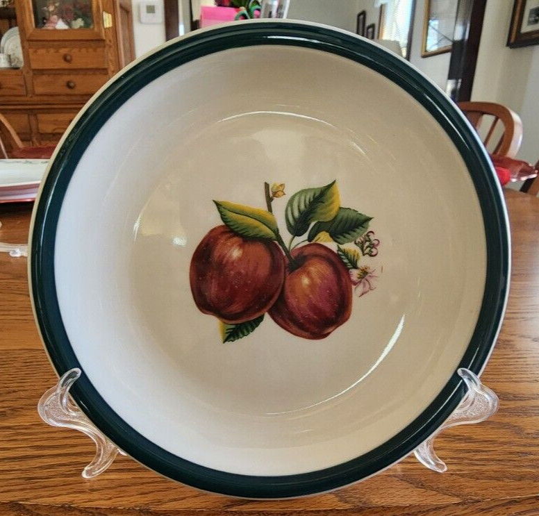 Apple Dinner Plate (s) 10 1/4″ China Pearl Casuals Stoneware Red Green !