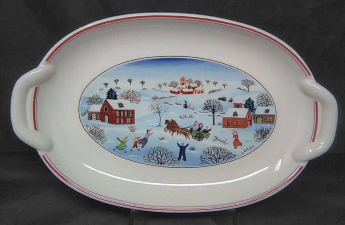Villeroy & Boch Naif Christmas Laplau Two Handled Pickle Dish Plate Serving Tray