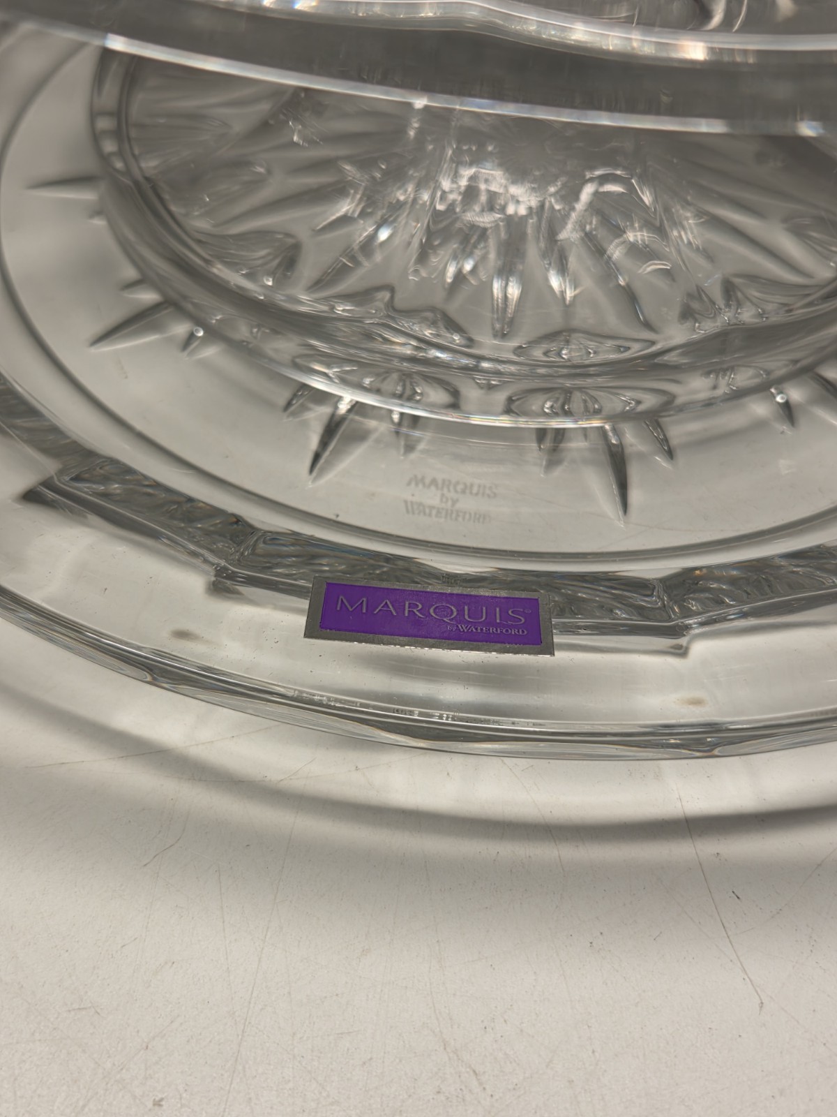 Marquis by Waterford Crystal 4 in 1 CASEY Medium Cake Plate Stand Dome With Box