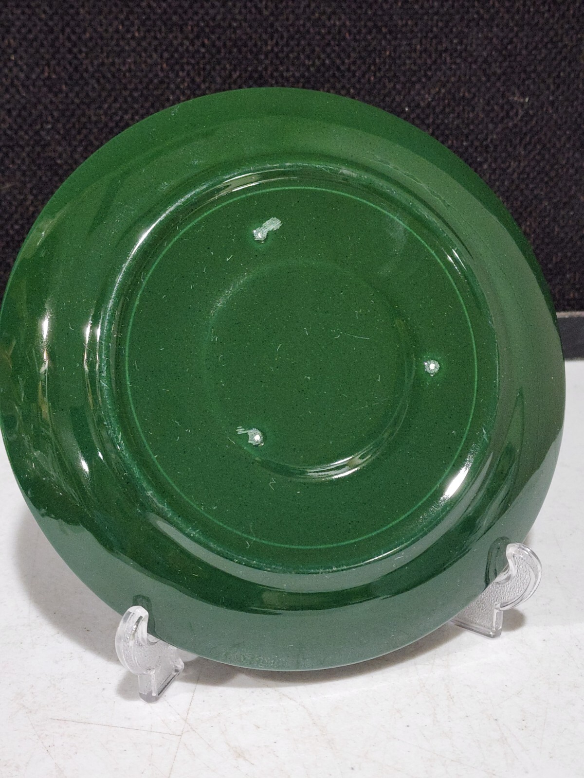 HOLLYDALE HUNTER/FOREST GREEN Malibu Modern Pottery Tea Cup & Saucer Set