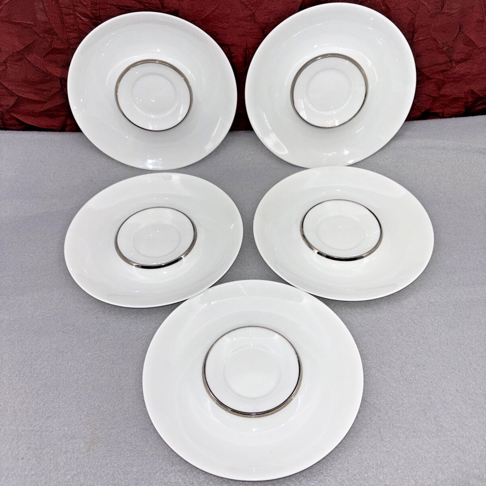 Block Bidasoa “España Platino” Coffee And Dessert Set 15pc Vintage MCM Spain EUC