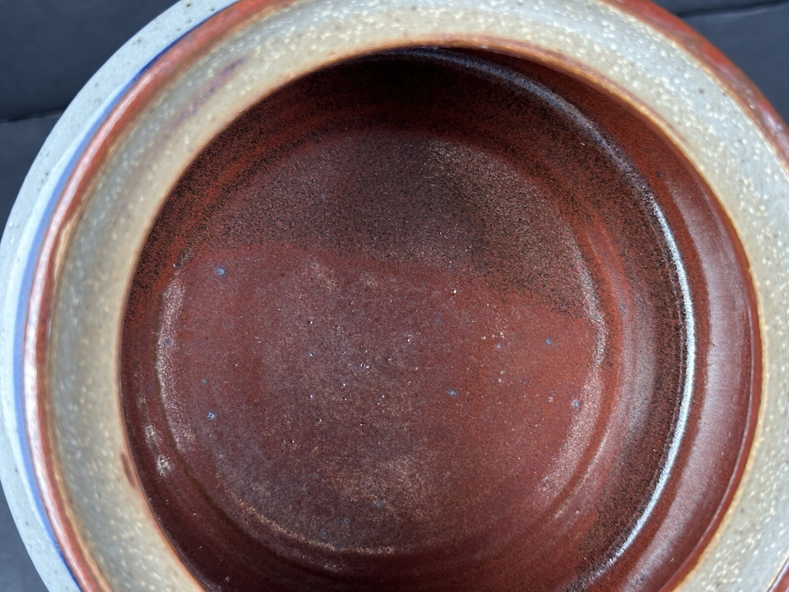 Harvey Salt Glazed Pottery ‘Lowville, NY’ Container/Crock w/Lid 4”