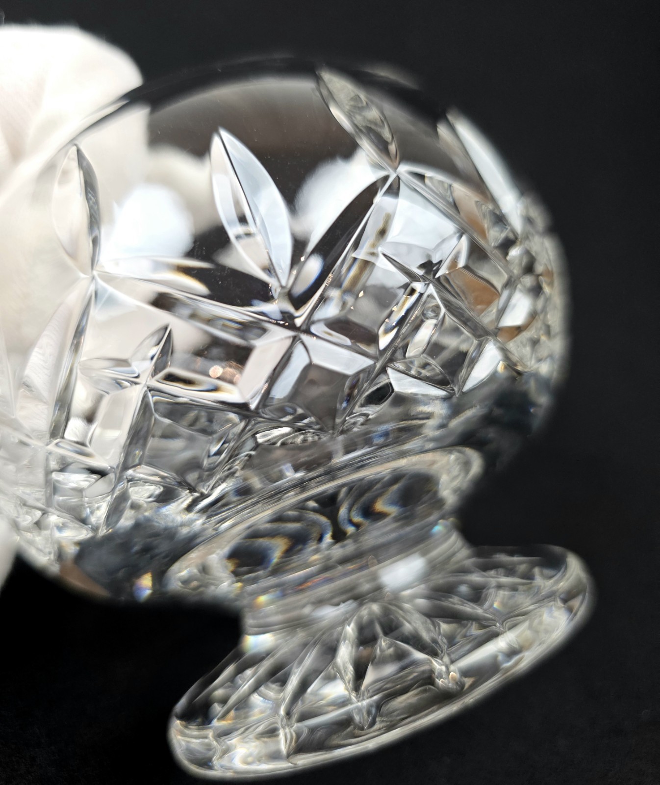 Waterford Crystal Lismore Open Round Footed Sugar Bowl Excellent 3 5/8”