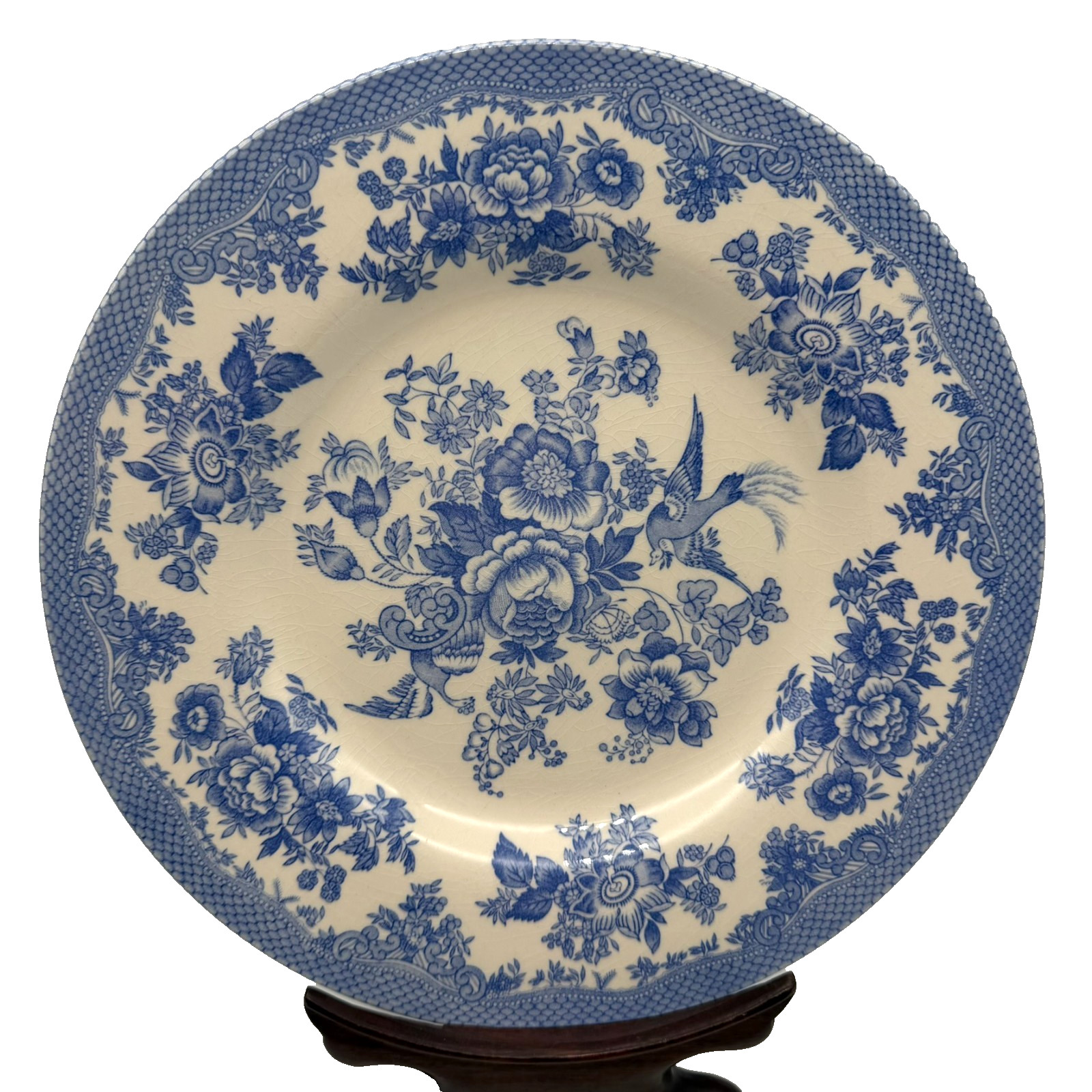 Royal Stafford Asiatic Pheasant Blue White Floral Salad Plate 8 1/4″ Set of 2