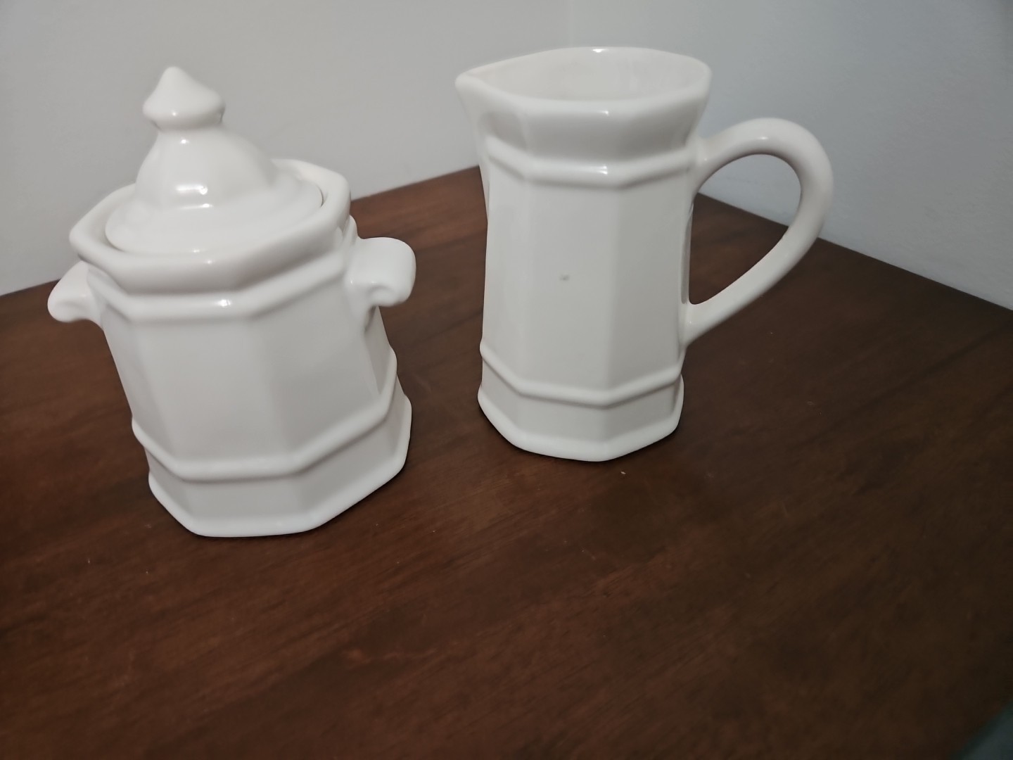 Vtg Pfaltzgraff Heritage White Creamer And Sugar Bowl w/ Lid – EUC