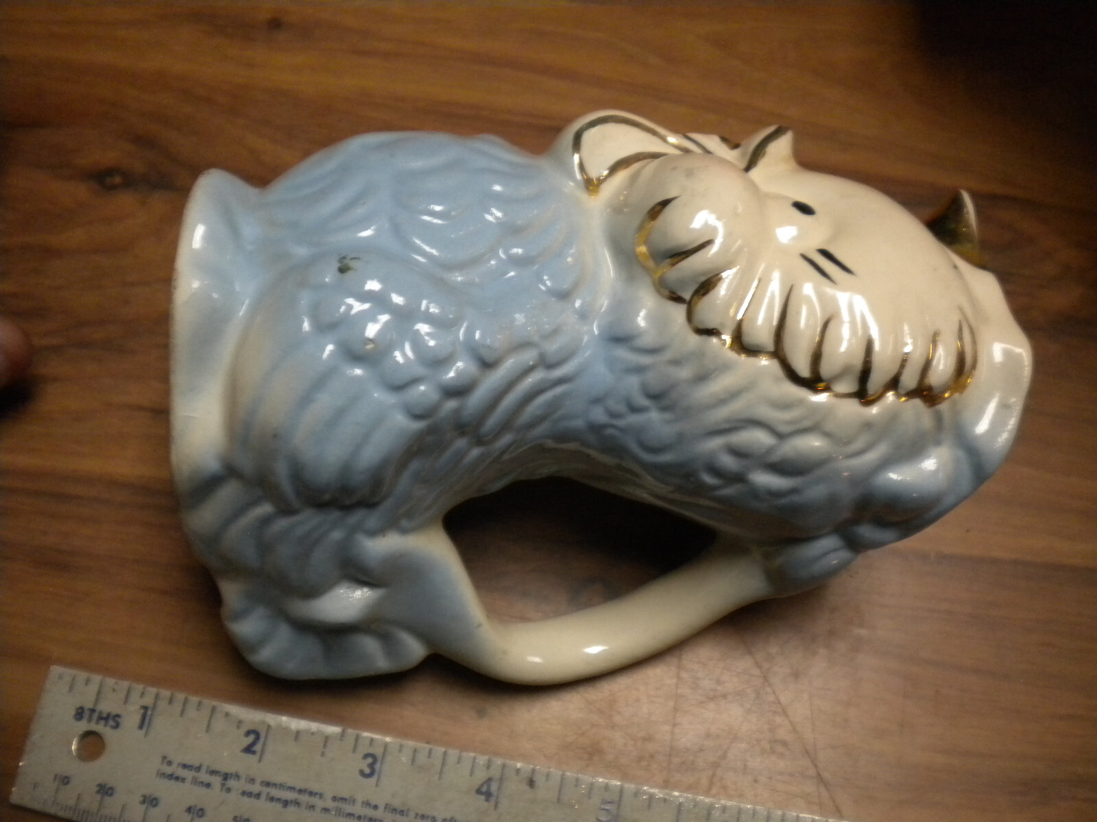 Vintage Shawnee Pottery Ugly Chicken Bird Pitcher American Bisque , see picture