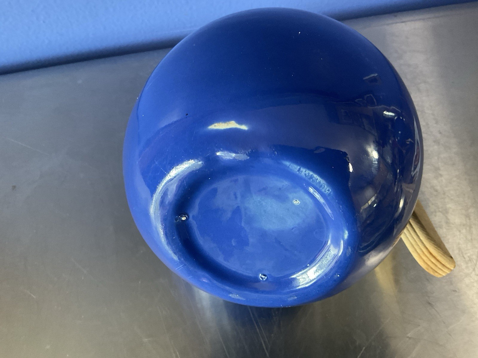 Vintage 1930s Hollydale Pottery California Cobalt Glaze Coffee Carafe Jug