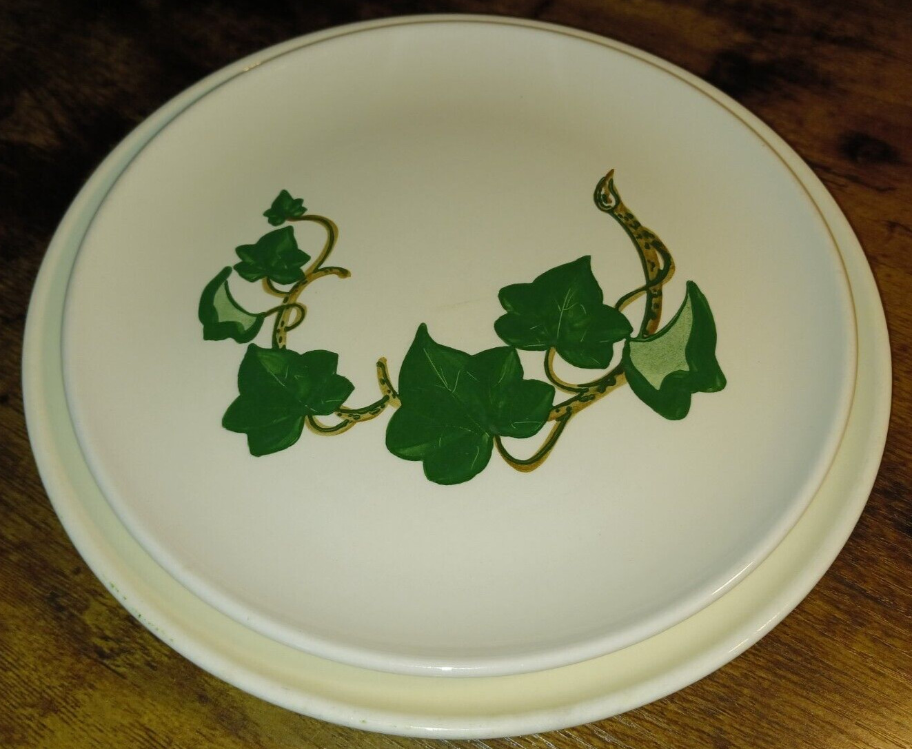 2PC Metlox California Ivy Set 10 3/8″ Dinner Plate & 9 3/8″ Luncheon Plate EUC