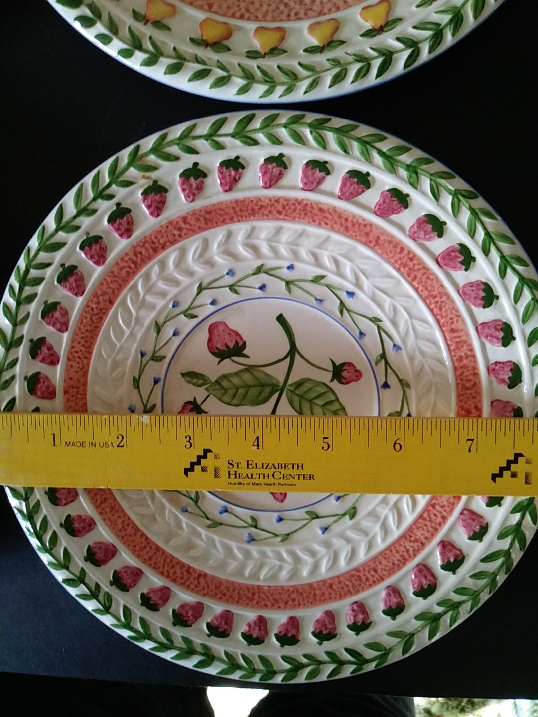 Strata Group Fresh N Fruity Hand Painted 3D Design 8.75″ Plates, Set of 6