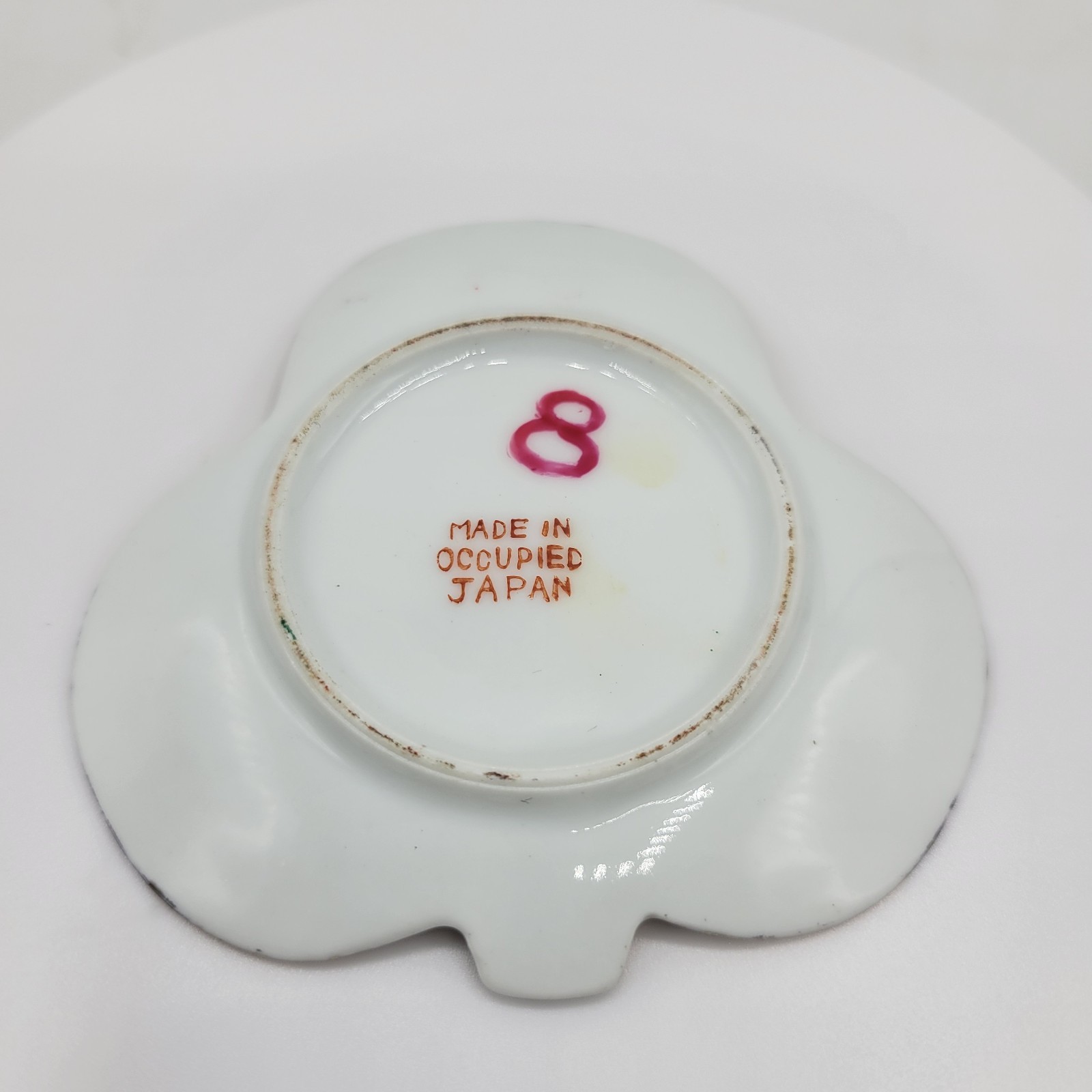 Vintage Made in Occupied Japan Porcelain Tea Cup & Saucer Flowers & 24KGold Trim