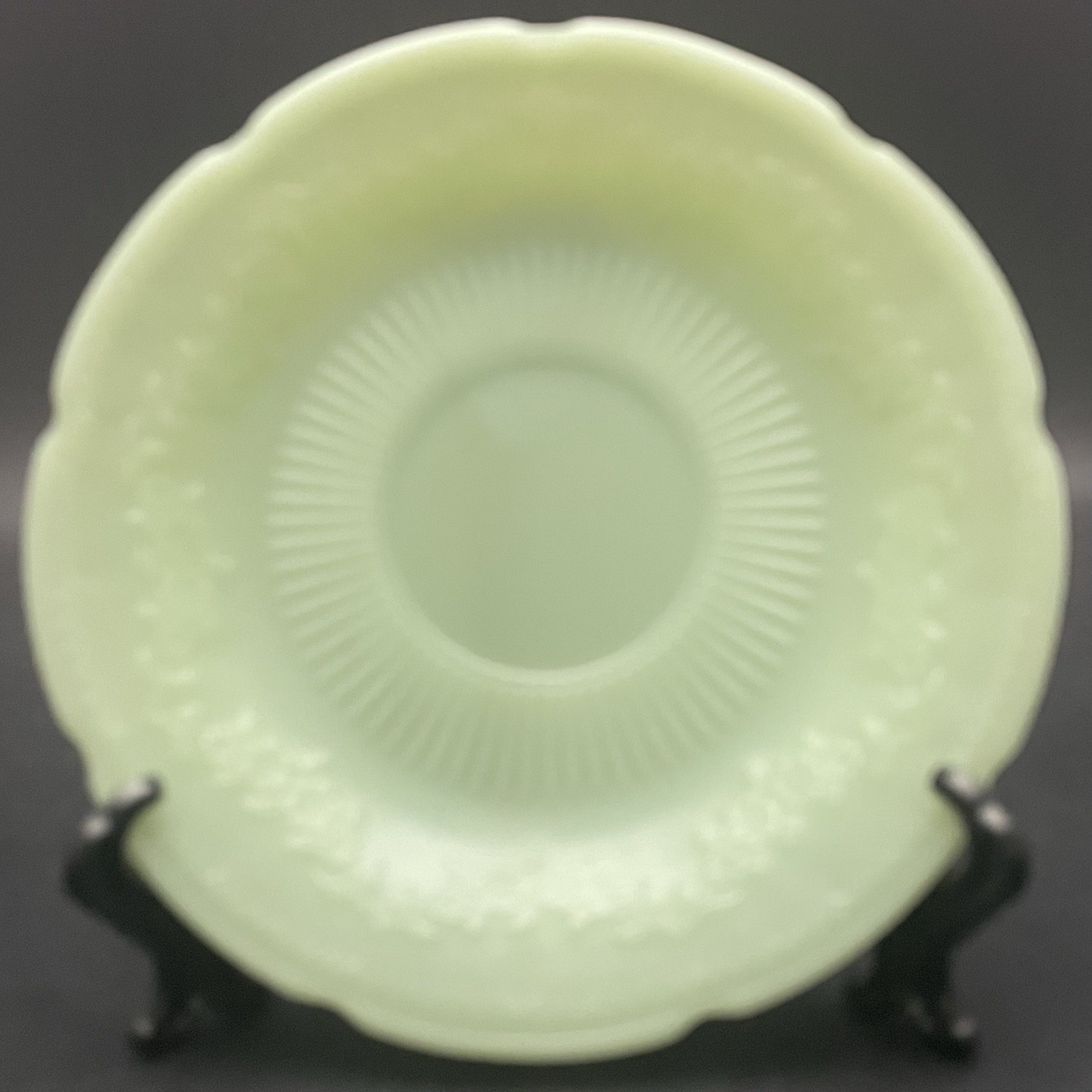 Anchor Hocking Jadeite Alice Replacement Saucer Only 1945-1949 USA 6 1/8″dia