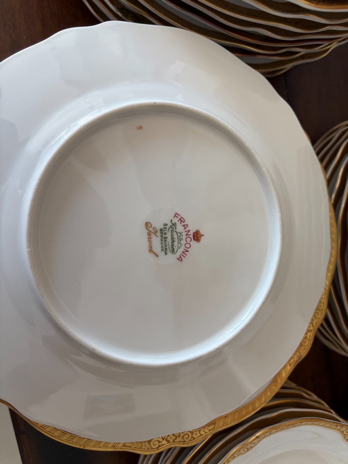 Franconia Krautheim Jewel COMPLETE SET Encrusted Gold Trim Fine China