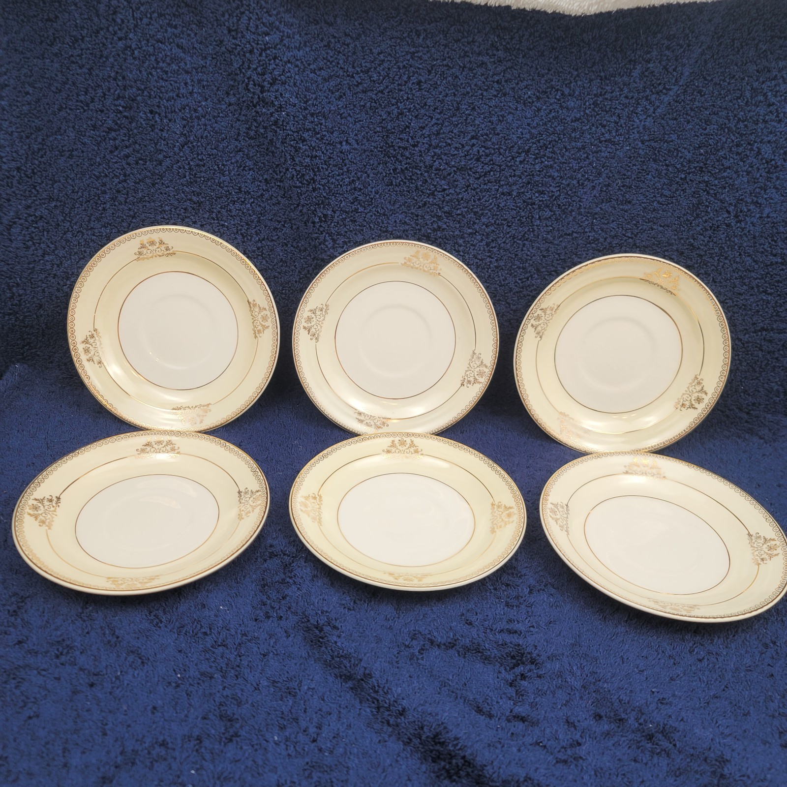 12 Crown Potteries Bread Plates 2 47 Gilt 5 ⁷/⁸” China Victorian DISPLAY ONLY