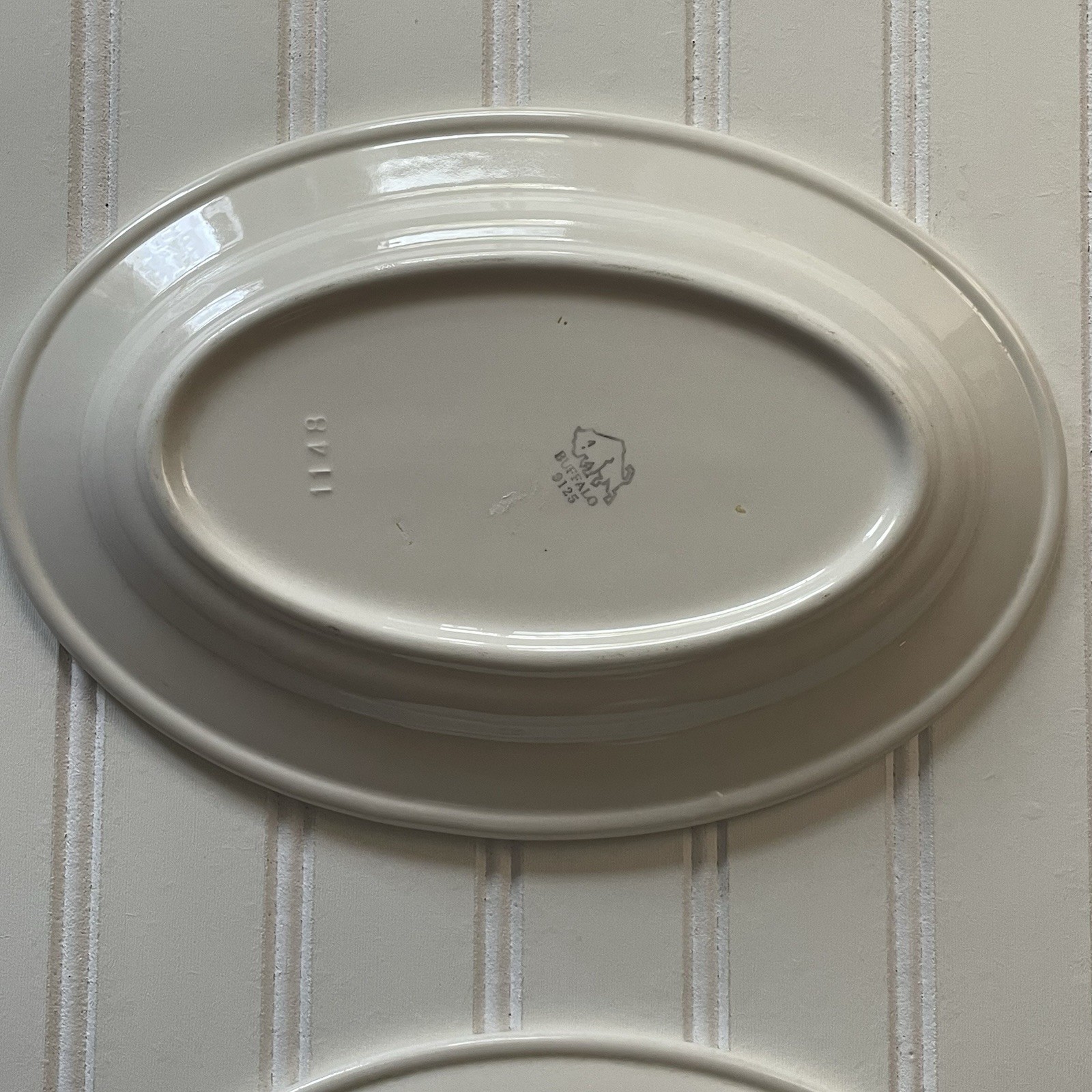 Vtg Buffalo China Blue Willow Restaurant Ware Oval Platter Set 3 Serving Plates