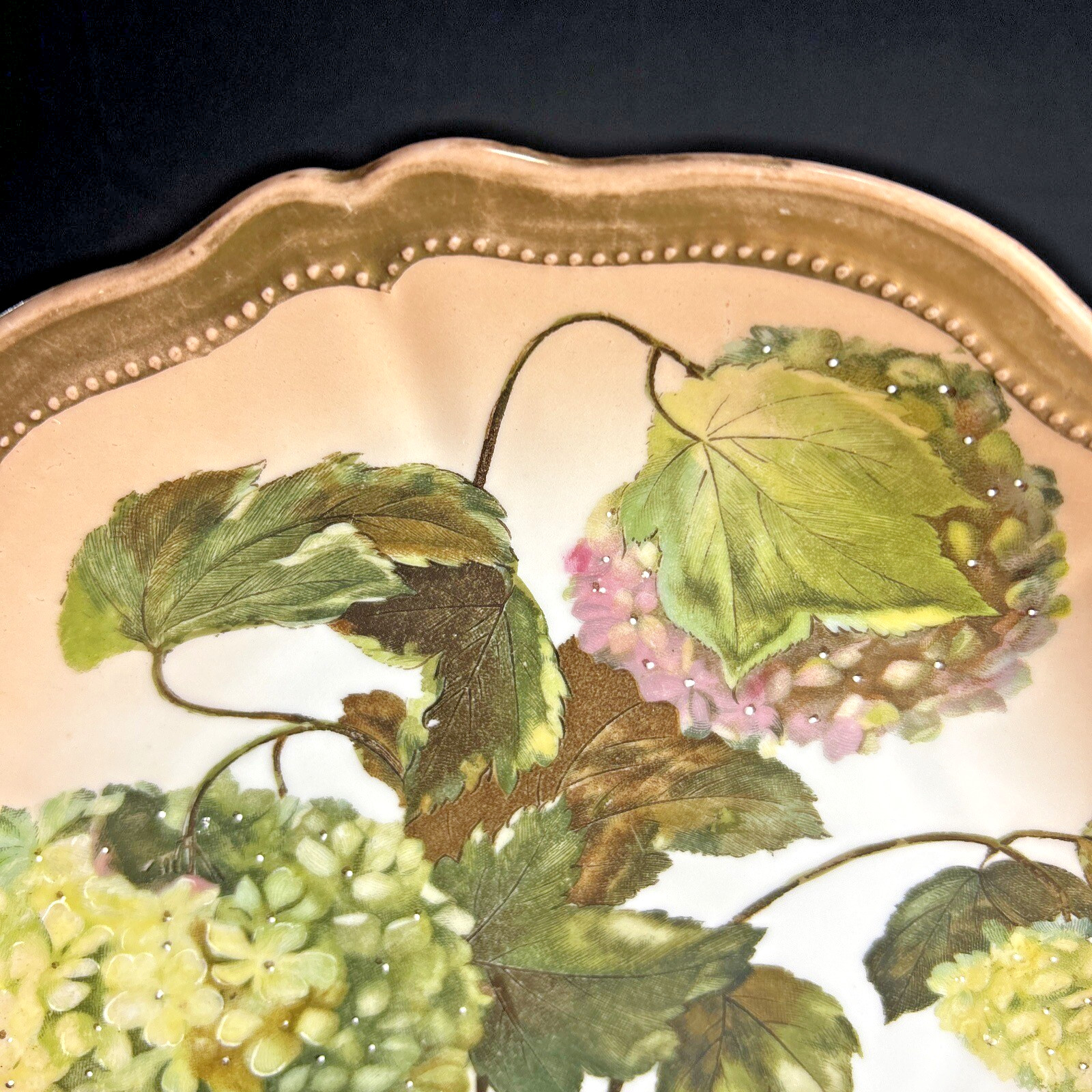 Antique O & EG Austria (circa 1899-1918) 9.5” Floral Plate Nice Condition Signed