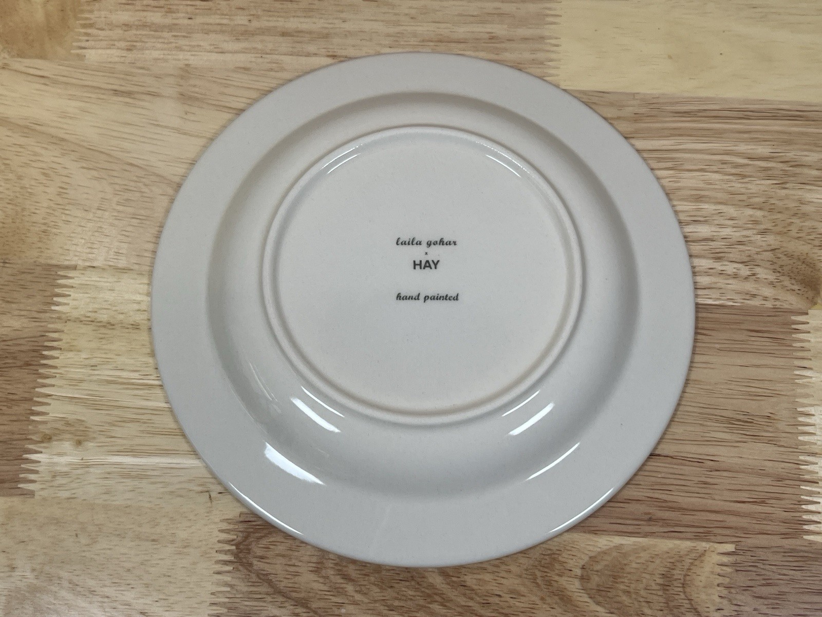 HAY Sobremesa Laila Gohar Plate Set Hand Painted – Blue, White – 12 Plates Total