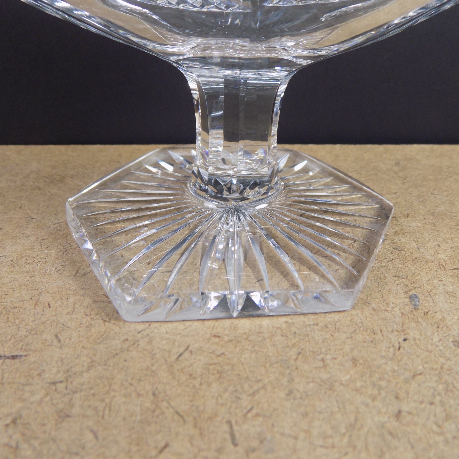 Antique Anglo Irish Cut Glass Crystal Jelly Compote Sweetmeat Dish