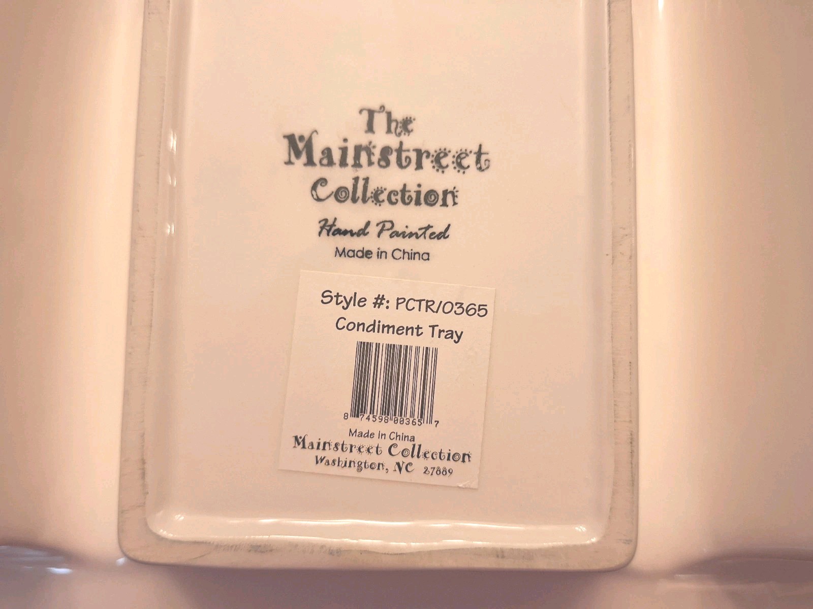 Mainstream Collection Condiment Tray Polka Dot With Serving Utensil 20x11x6 Read