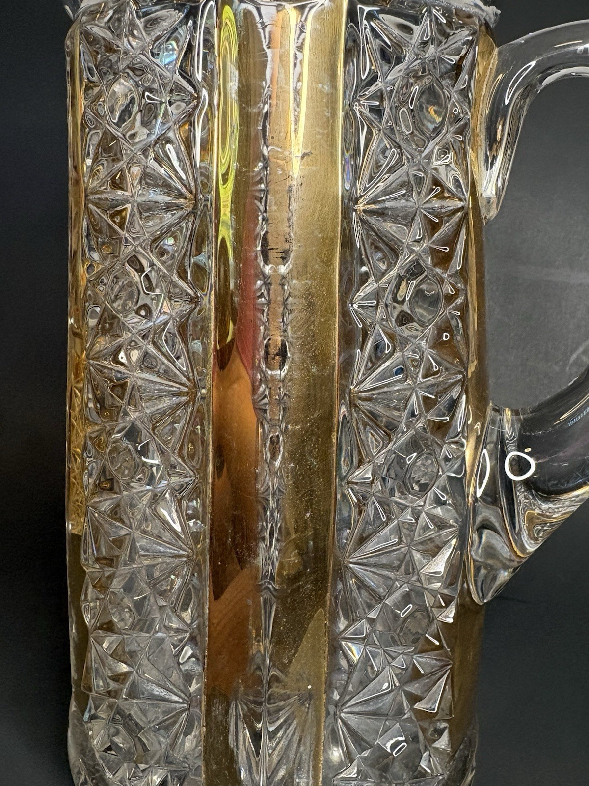 Antique EAPG Duncan Miller Clover #58 Pitcher & 4 Tumblers Set c1905 Glass