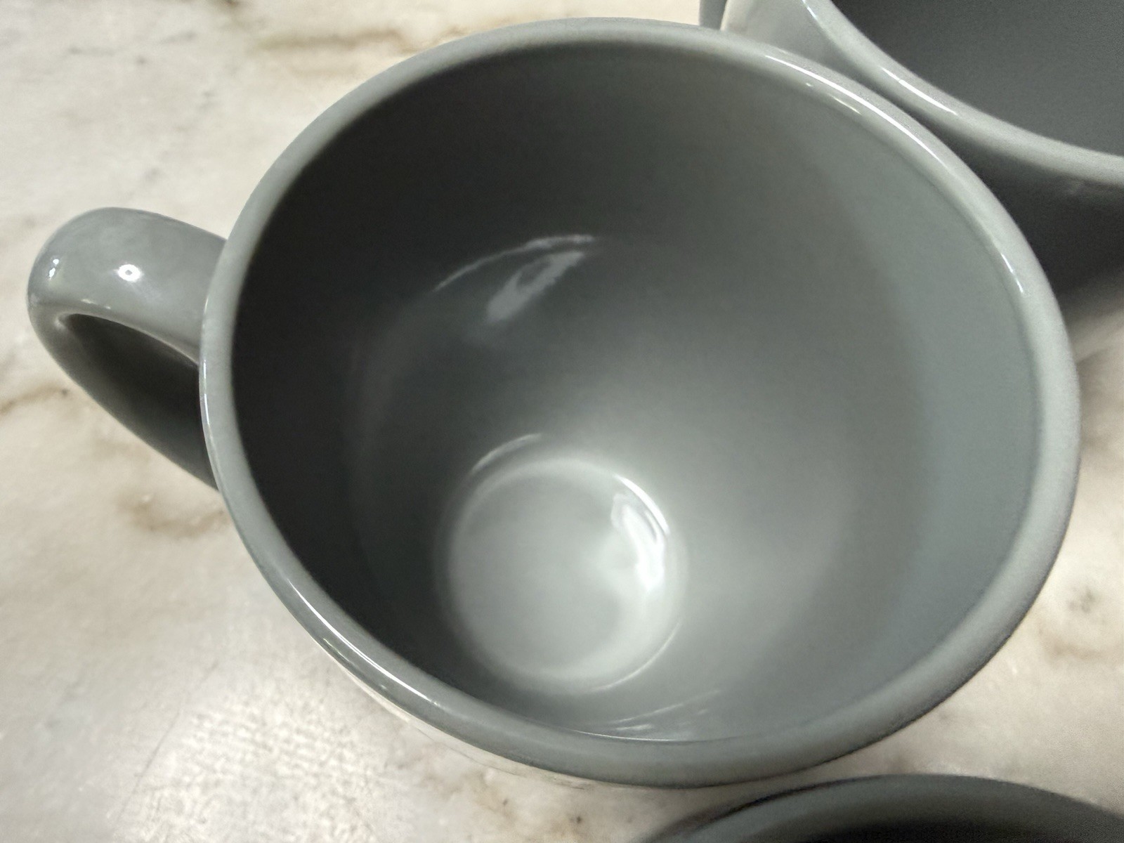 4 Corelle Coordinates Stoneware Stoneware Gray Coffee Mugs Cups 11 Oz