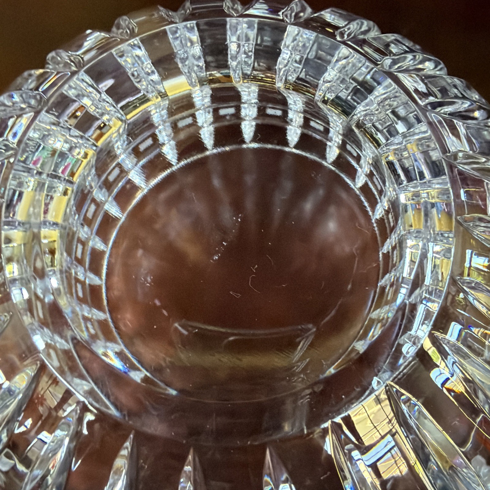 Vintage Large Waterford Marquis “Quadrata” 9.25” Crystal Centerpiece Bowl Signed