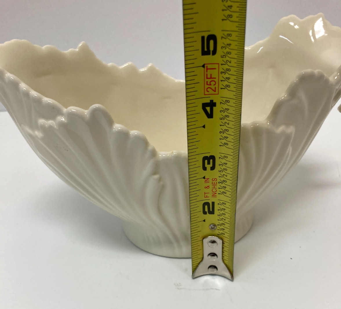 2009 Lenox 75th Anniversary Leaf Ceramic Gravy Boat Planter Ivory White – Lovely