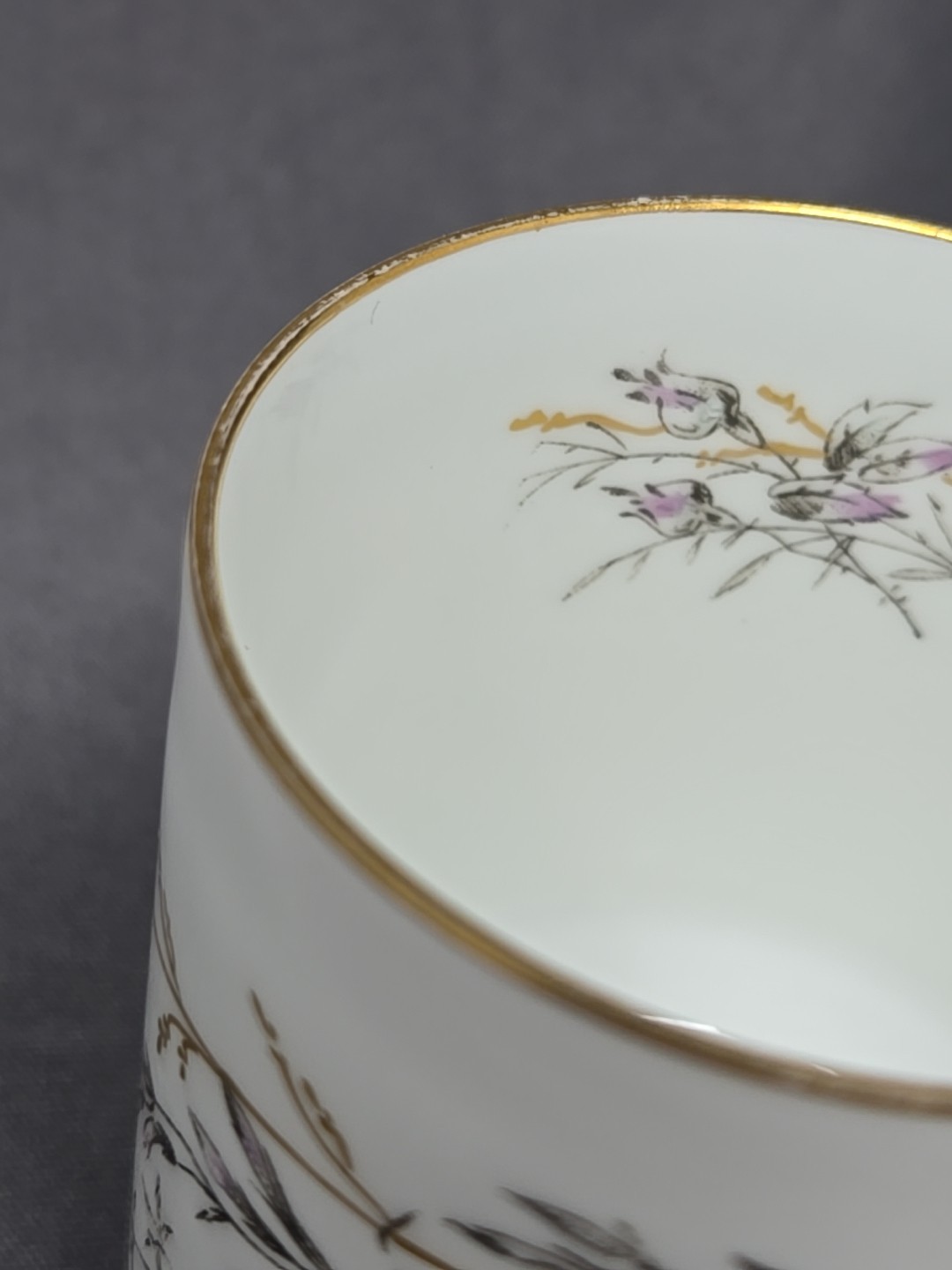 Charles Field Haviland Limoges Leaf Handle Demitasse Cup & Saucer 1868-81