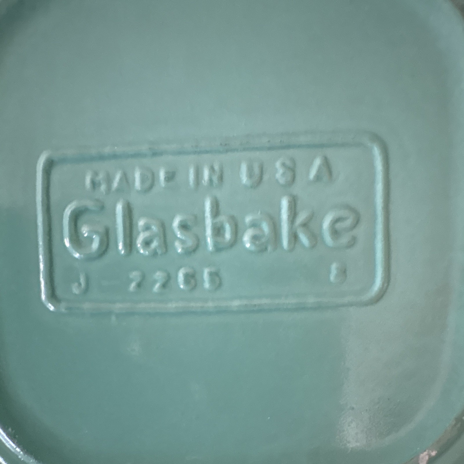 Glasbake J-2200 Set of 5 Milk Glass Stackable Square Handle Mugs 10 oz