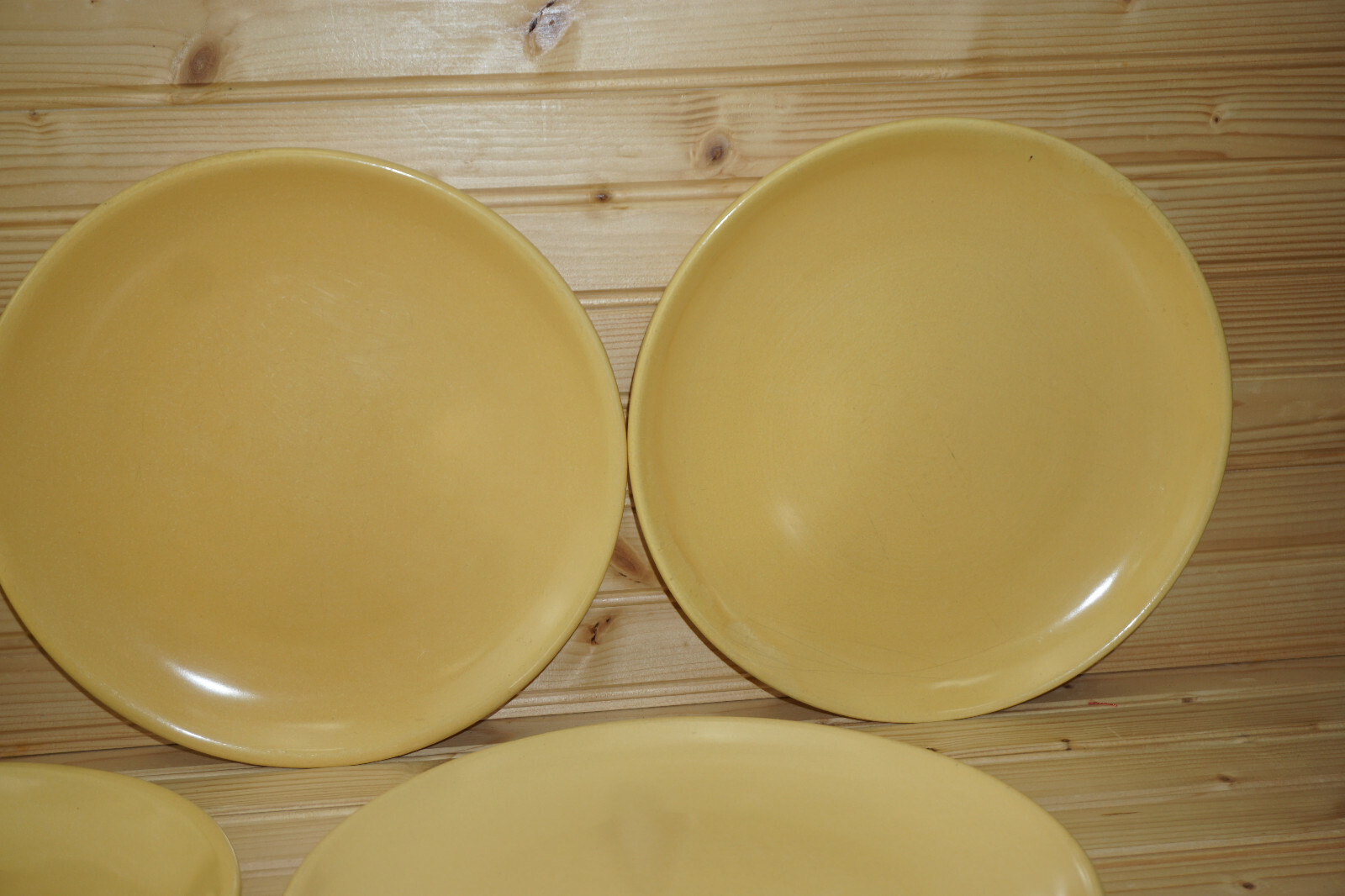 La Solana Pottery Yellow / Orange (5) Dinner Plates, 10″ (S41)