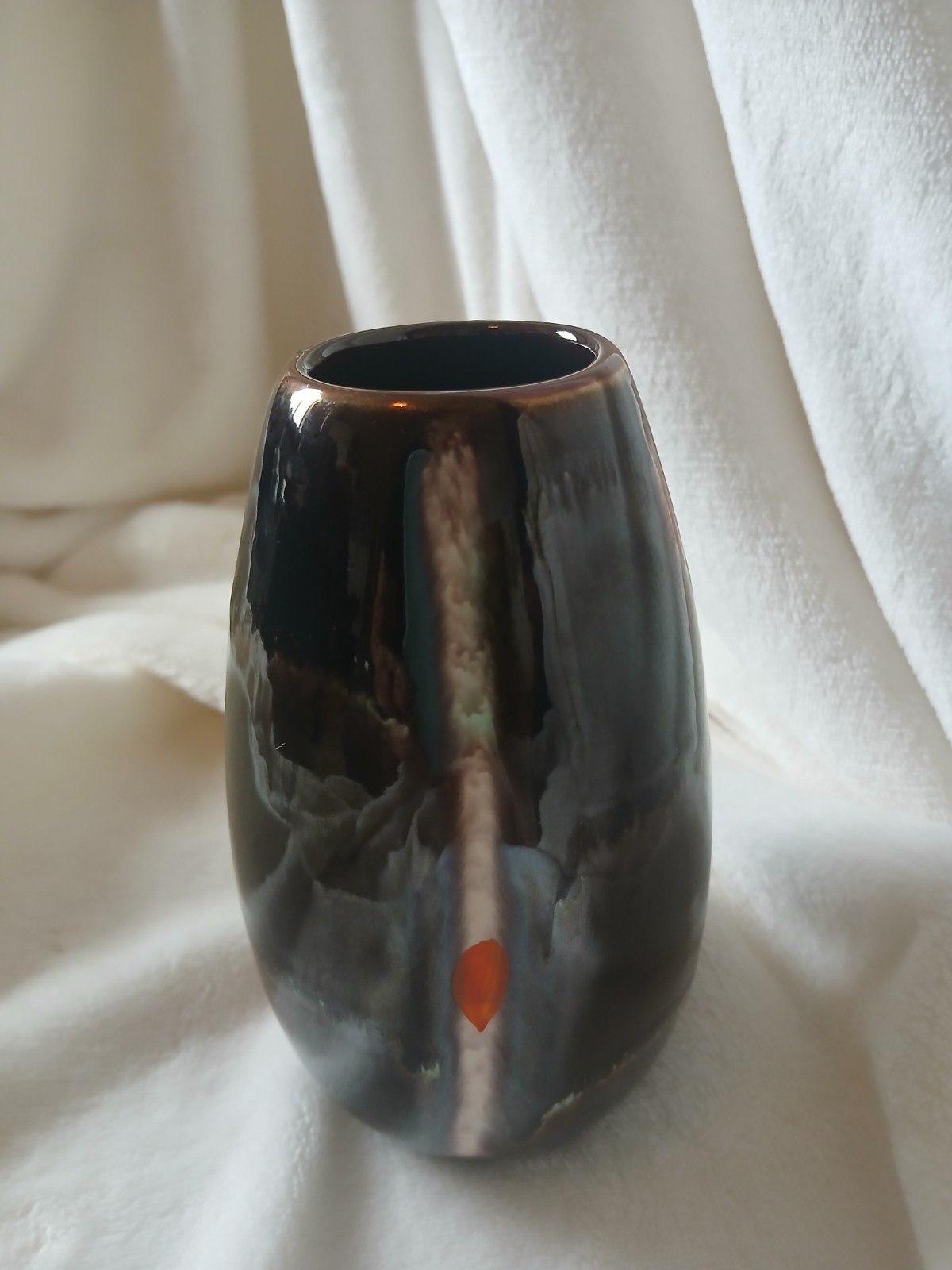 Jasba Keramik Art Pottery 5.75″ Brown Vase Germany 131/14 1950s