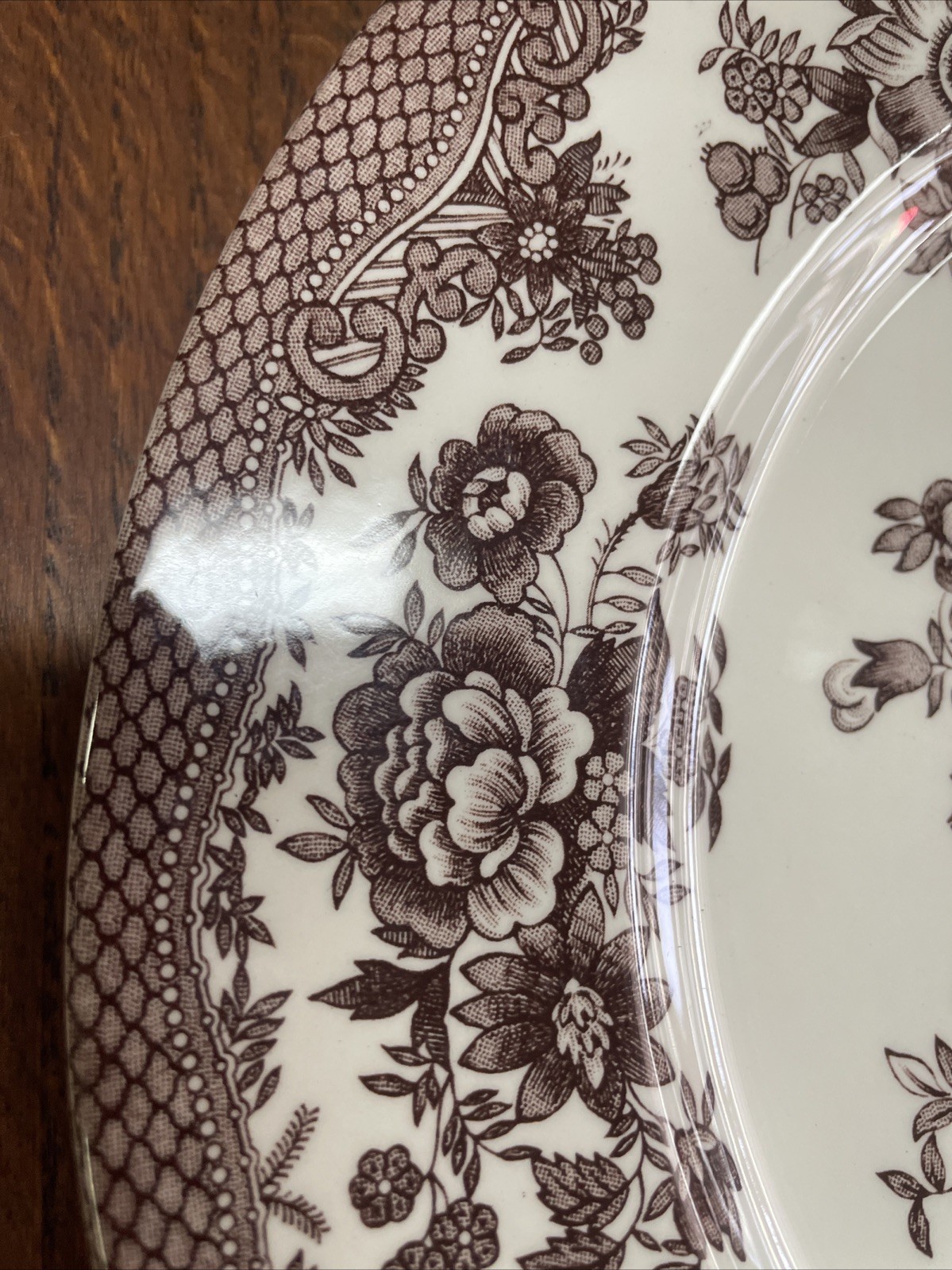 Royal Stafford Brown Transferware 11 “Dinner Plate Asiatic Pheasant