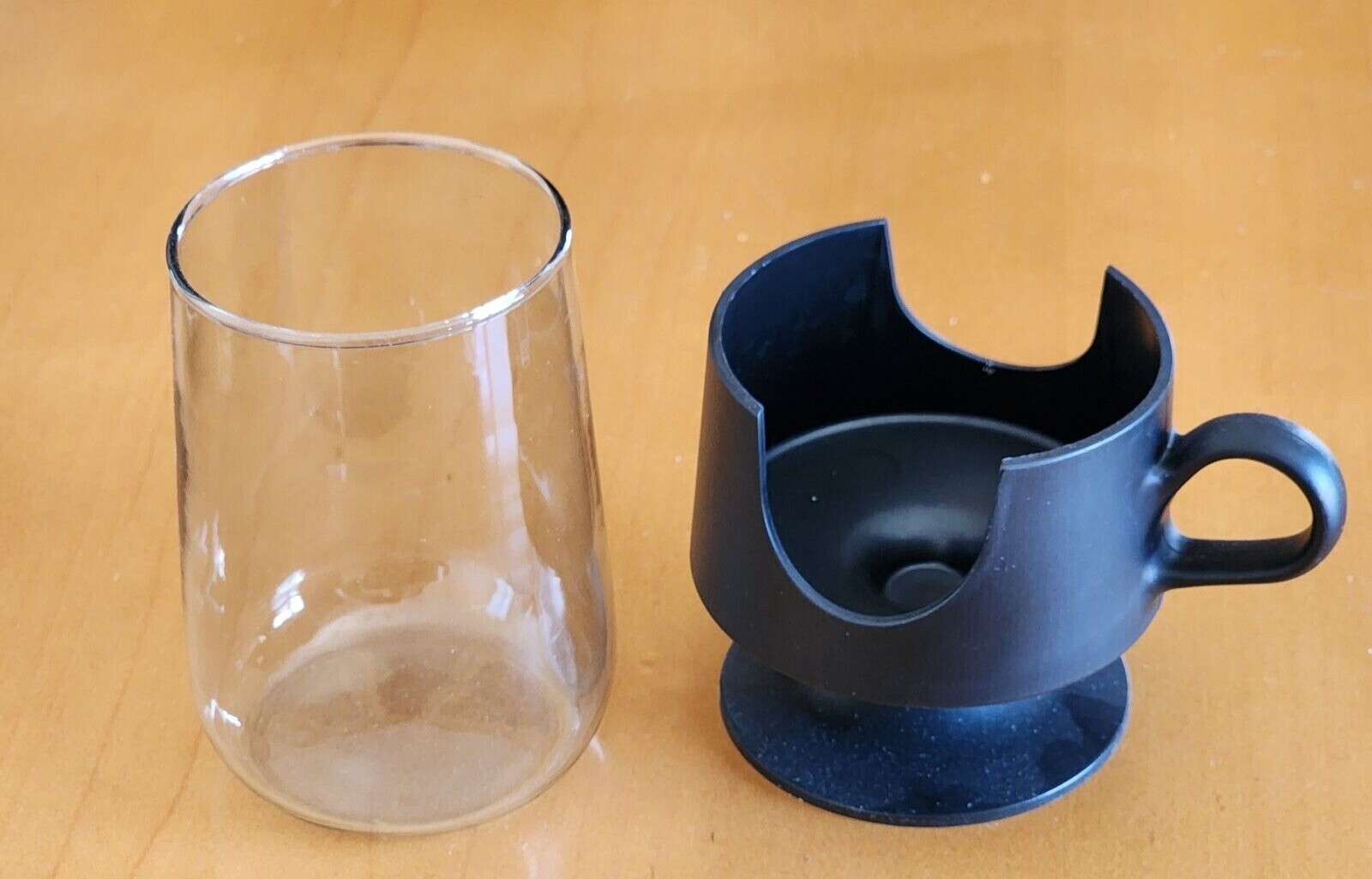 Vintage Glas Snap by Corning 12 oz Glass Mug Style Base Holder Hot or Cold