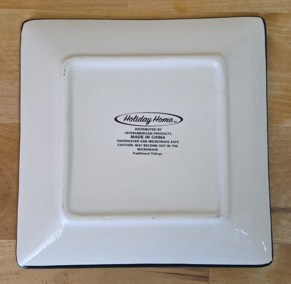 Traditional Tidings (Christmas Tree) Square Salad Plate by Holiday Home