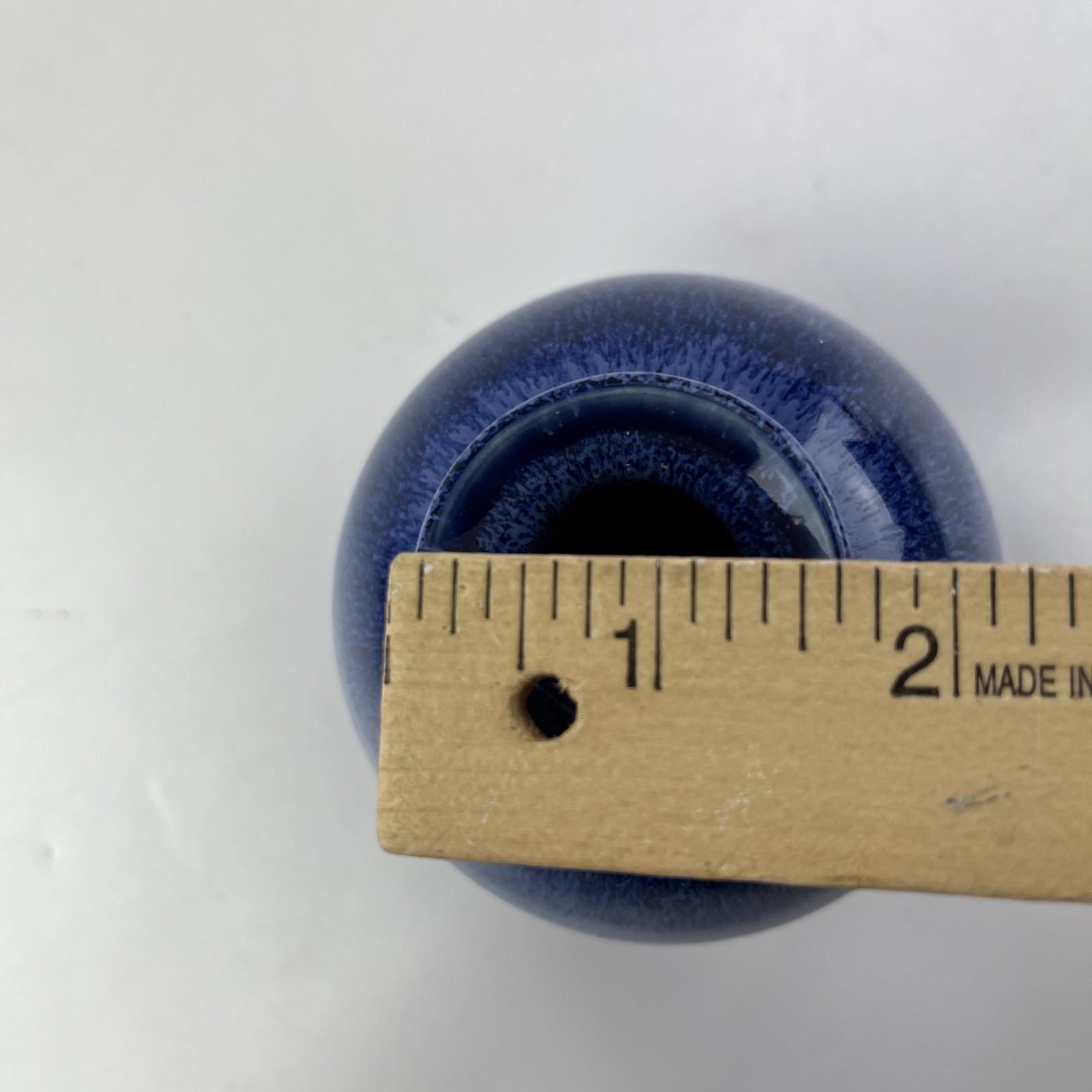 Hoganas Keramik Scandinavian Handmade Art Pottery Base Blue 4” Tall vintage
