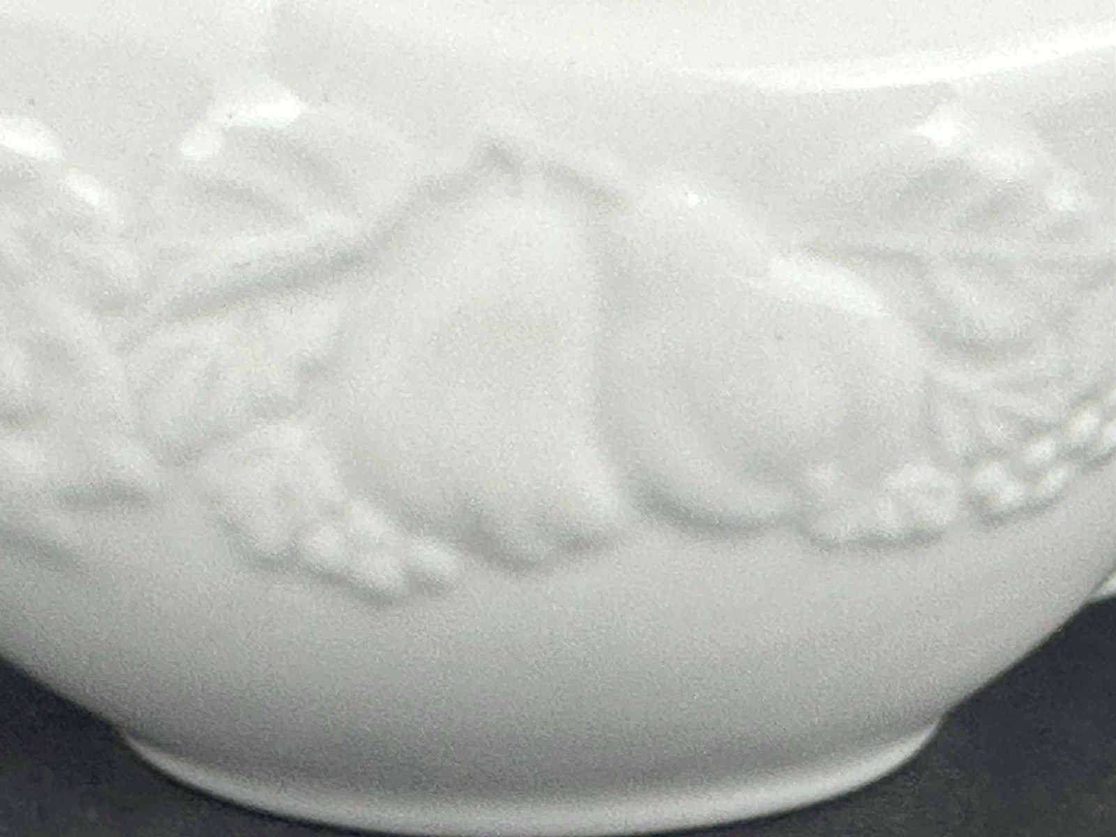 Fruit de Blanc 1995 Tabletops White Sugar Bowl Container Creamer Set Gravy Boat